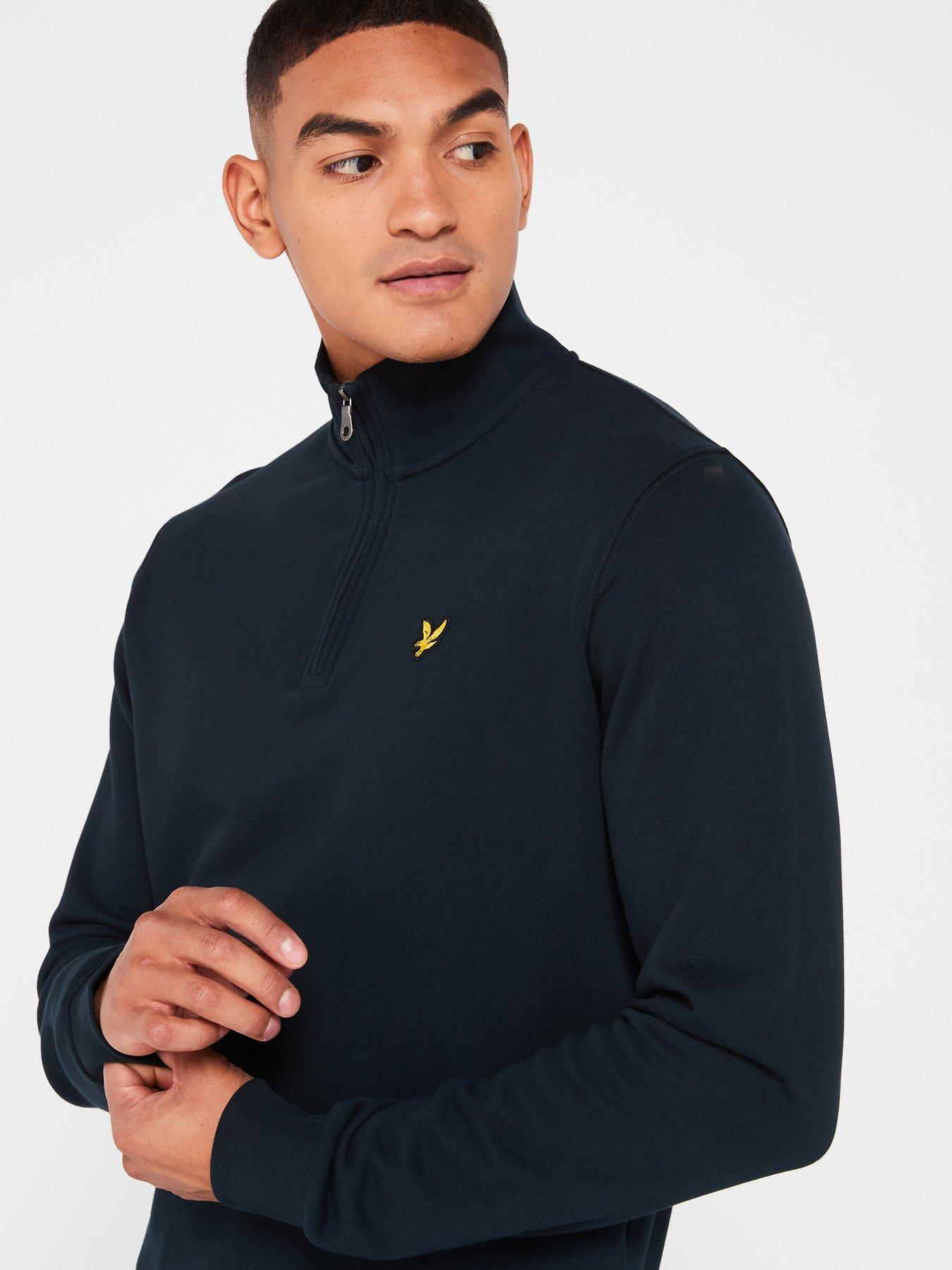 lyle-scott-lyle-amp-scott-loopback-quarter-zip-sweat-top-navyoutfit