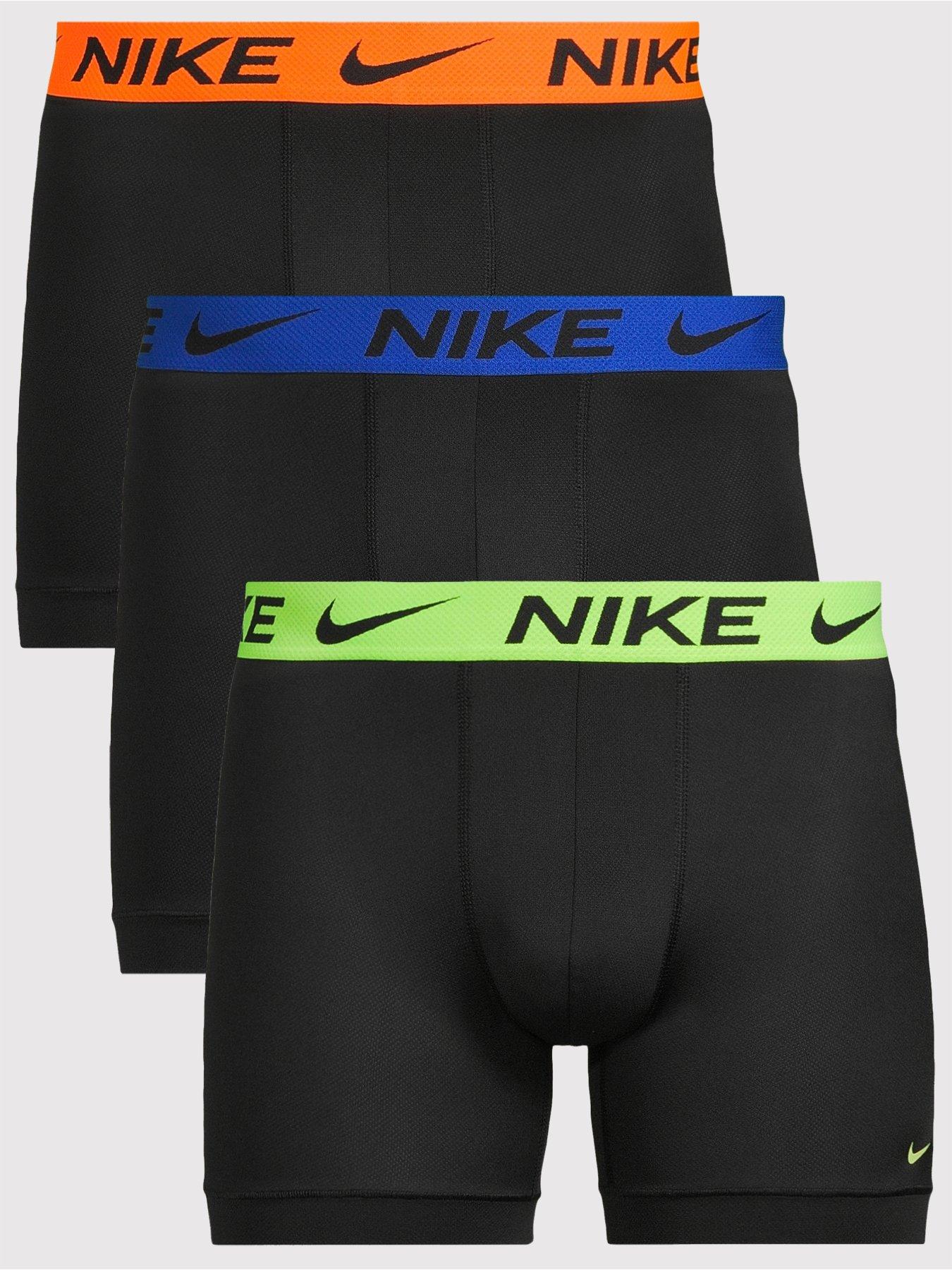 Image 1 of 4 of Nike 3pk Boxer Brief- Black/multi Waistband