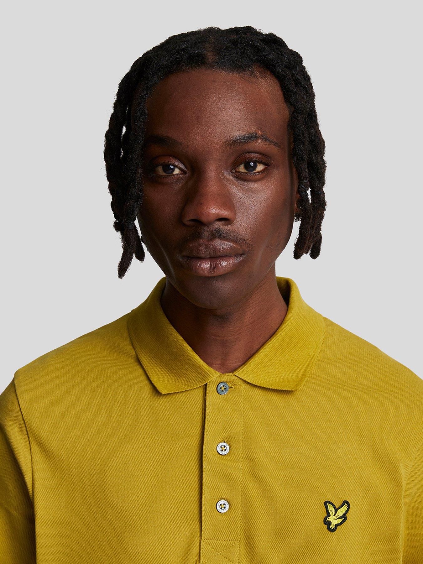 lyle-scott-lyle-amp-scott-short-sleeve-regular-fit-plain-polo-shirt-dark-yellowoutfit