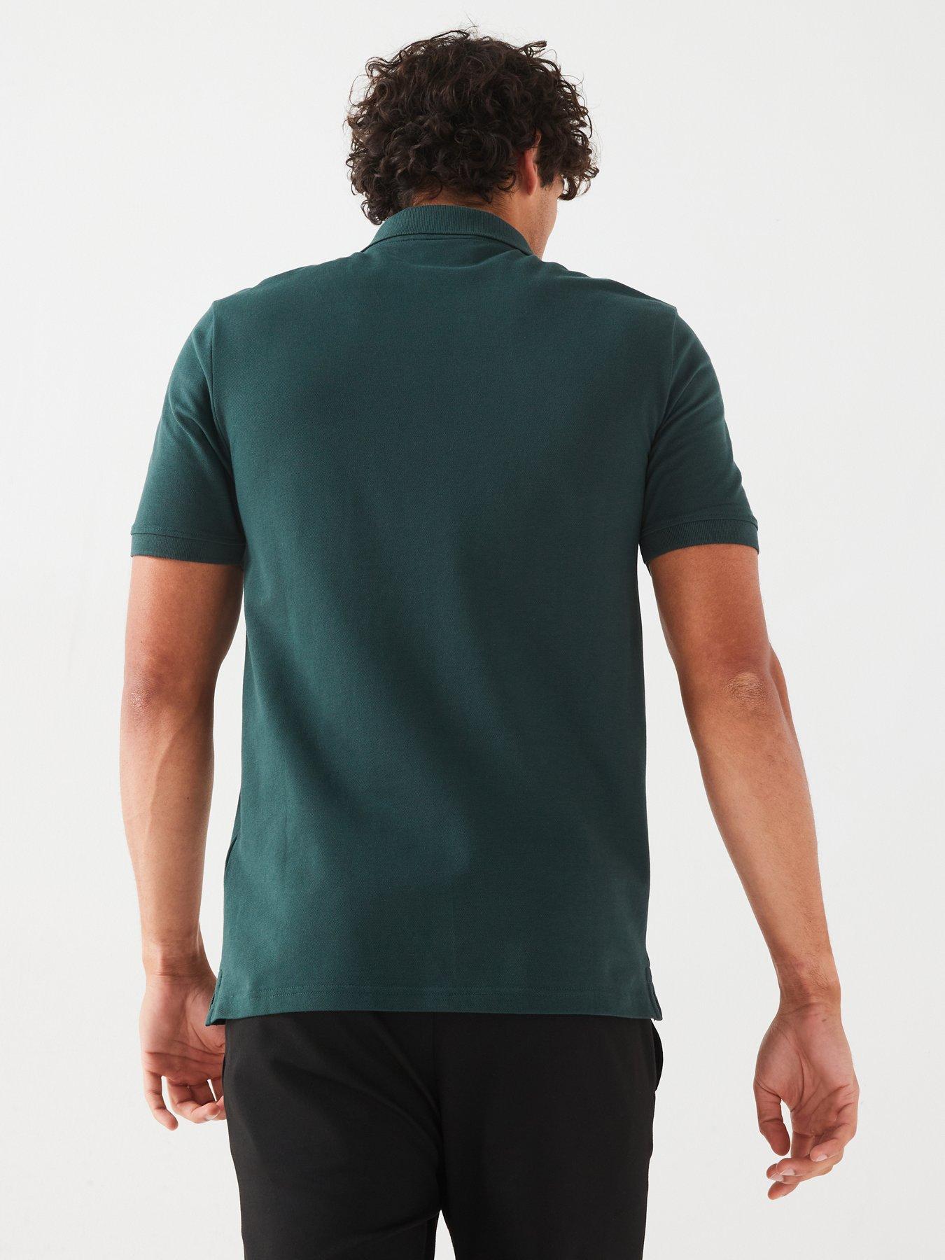 lyle-scott-lyle-amp-scott-short-sleeve-regular-fit-plain-polo-shirt-dark-greenstillFront