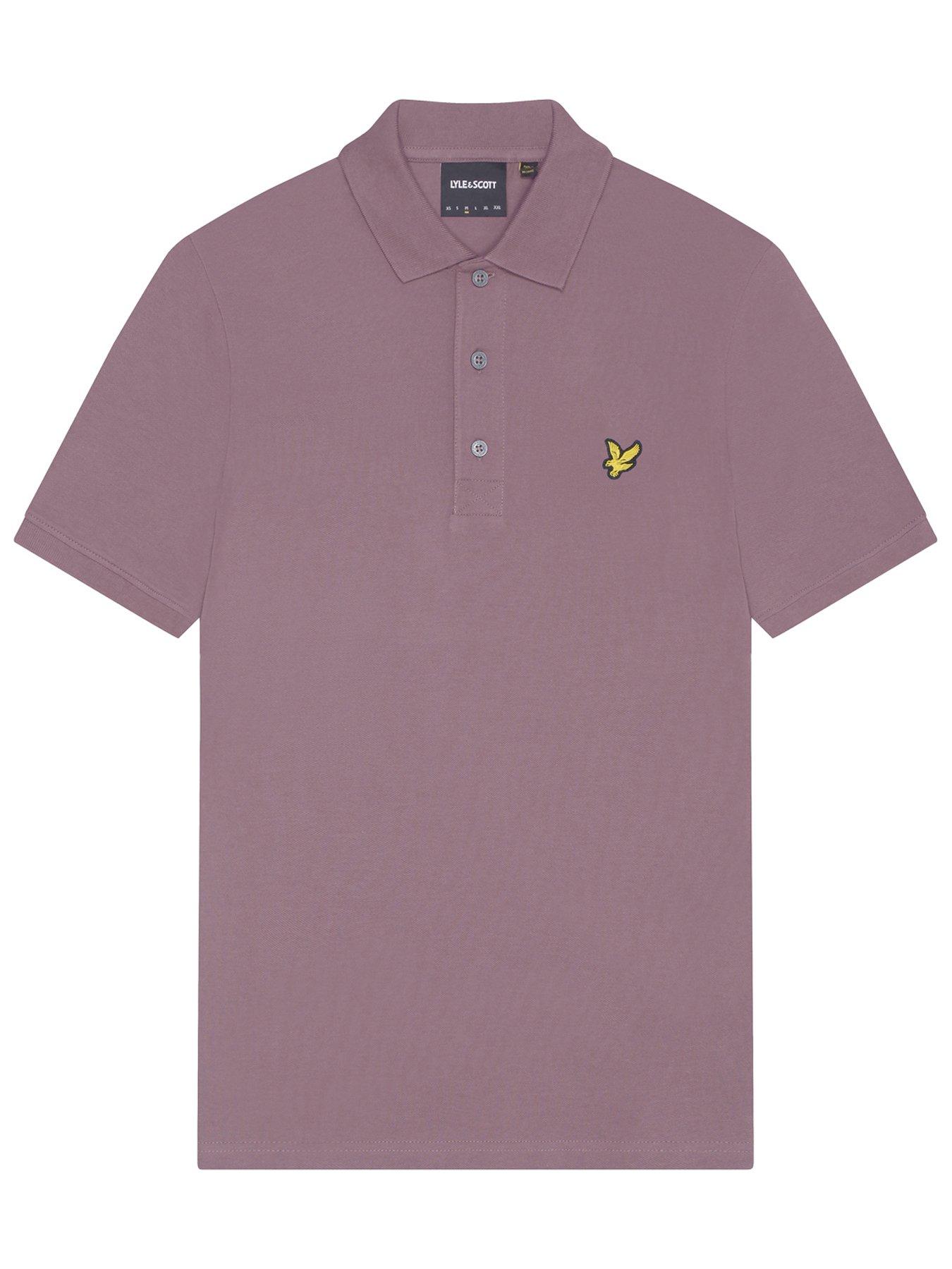 lyle-scott-short-sleeve-regular-fit-plain-polo-shirt-purpledetail