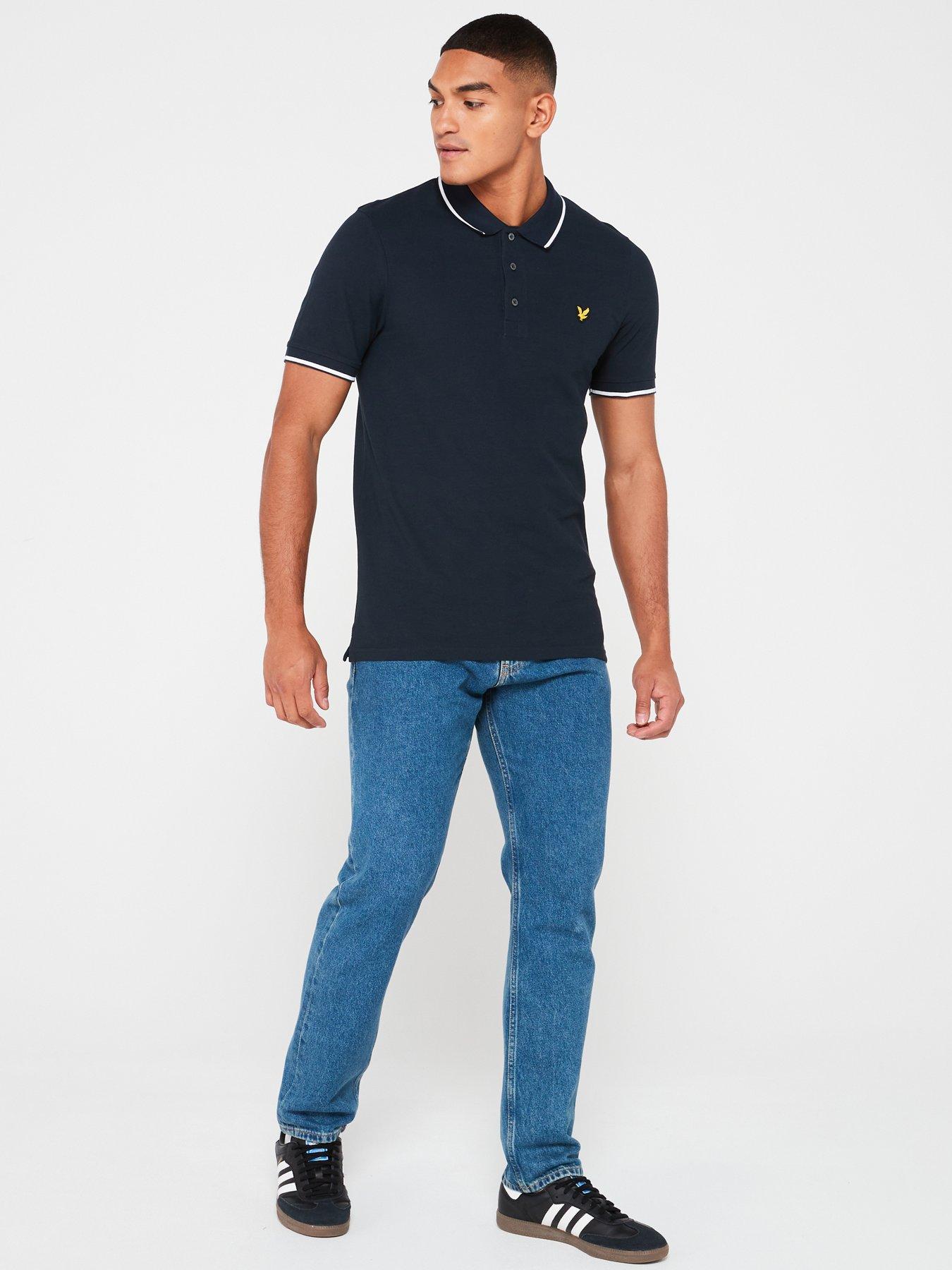 lyle-scott-lyle-amp-scott-short-sleeve-regular-fit-tipped-polo-shirt-navyback