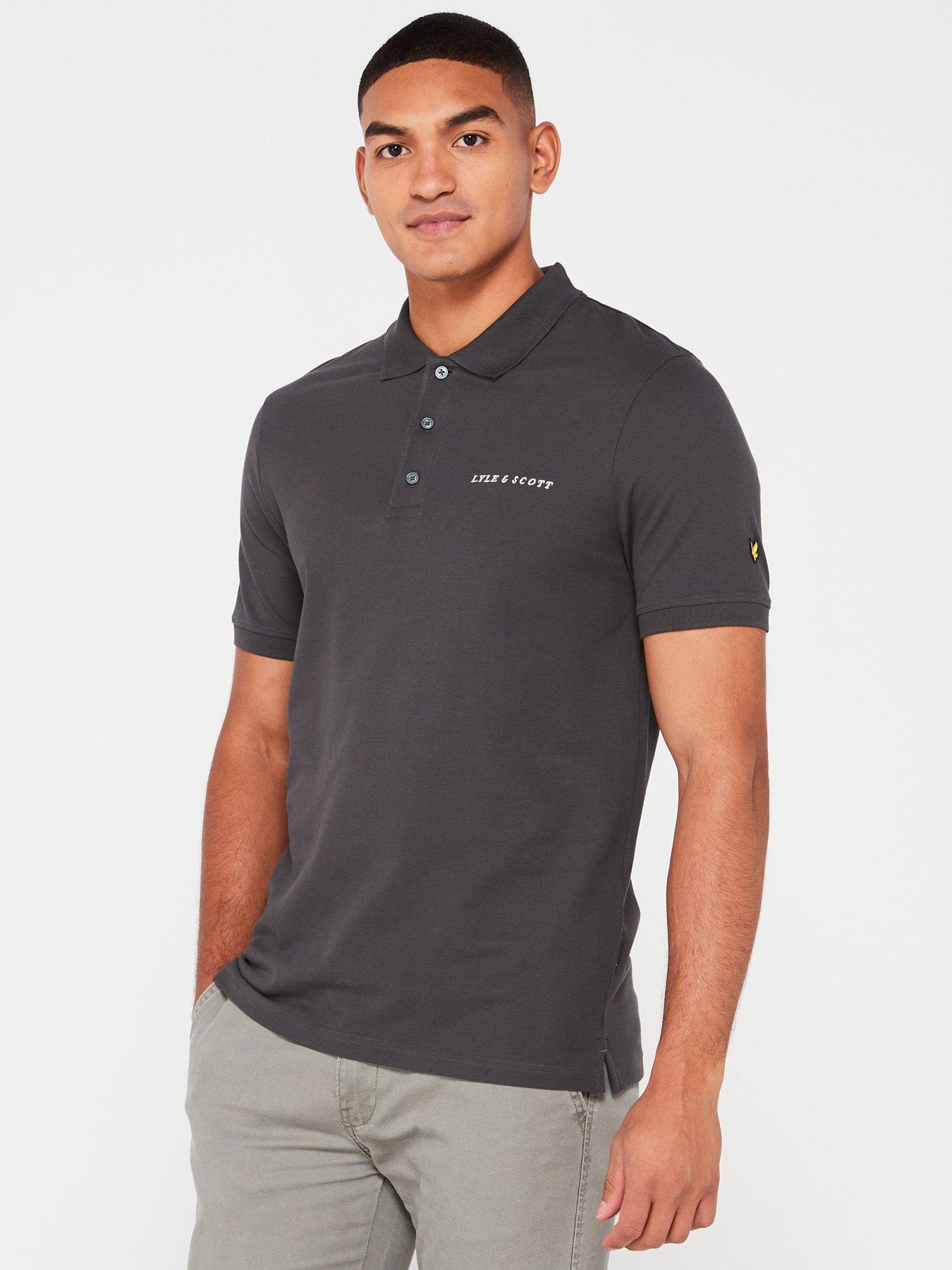 lyle-scott-lyle-amp-scott-short-sleeve-embroidered-regular-fit-polo-shirt-dark-grey