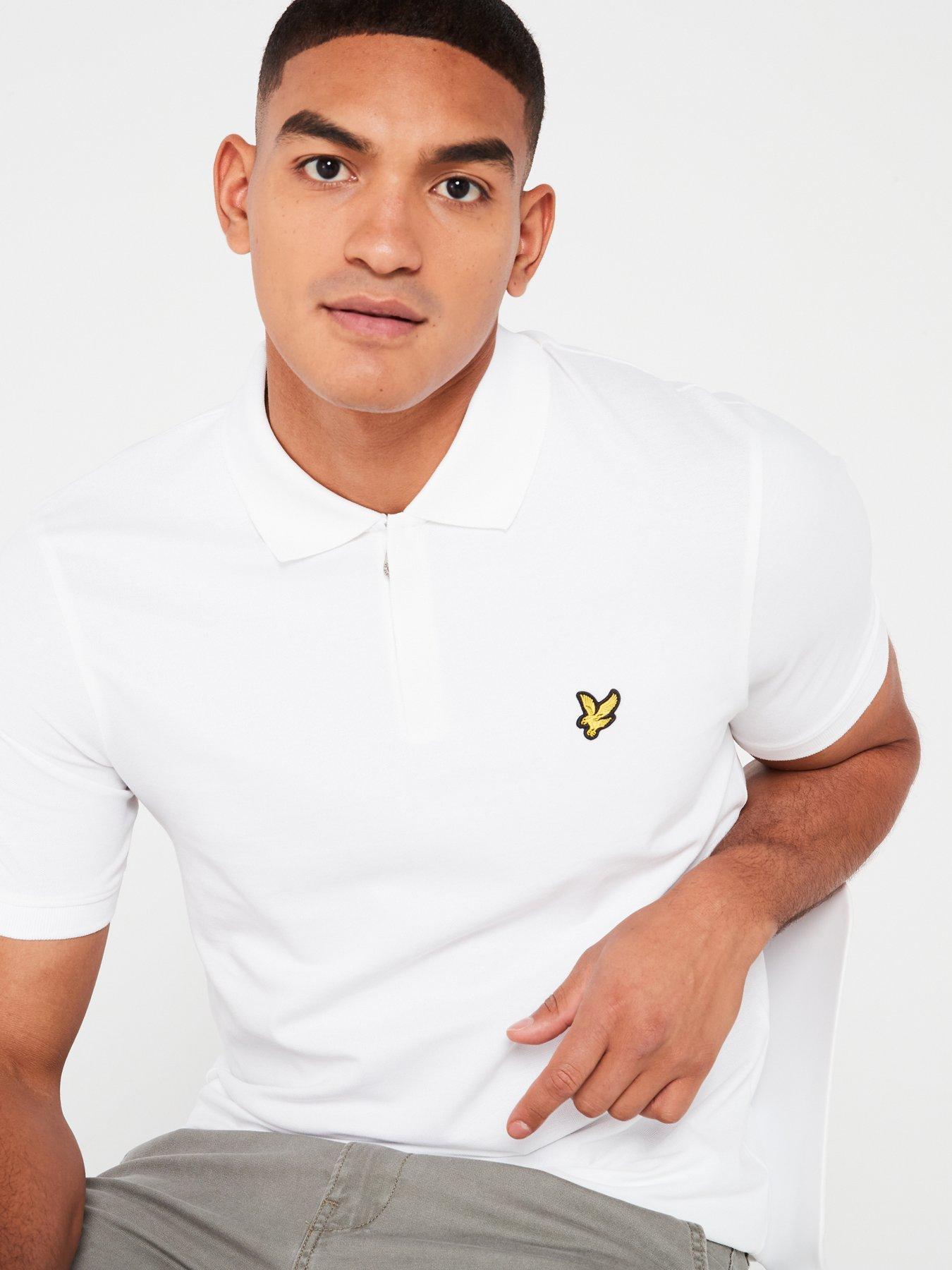 lyle-scott-lyle-amp-scott-short-sleeve-zip-polo-shirt-whiteoutfit