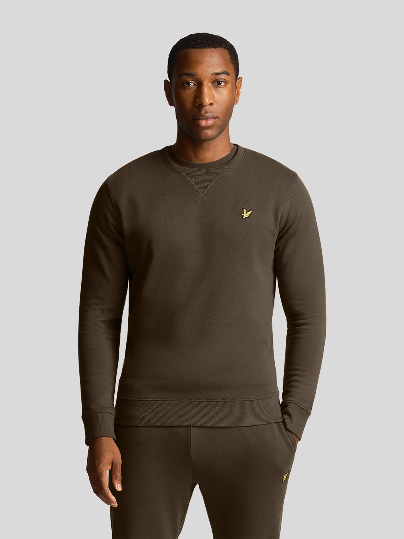 Image 1 of 5 of Lyle & Scott Lyle &amp; Scott Crew Neck Sweat Top - Green