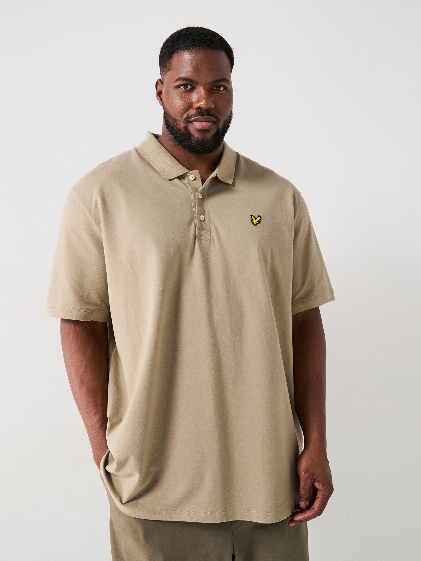 Image of Lyle & Scott Big Tall Plain Regular Fit Polo Shirt - Khaki