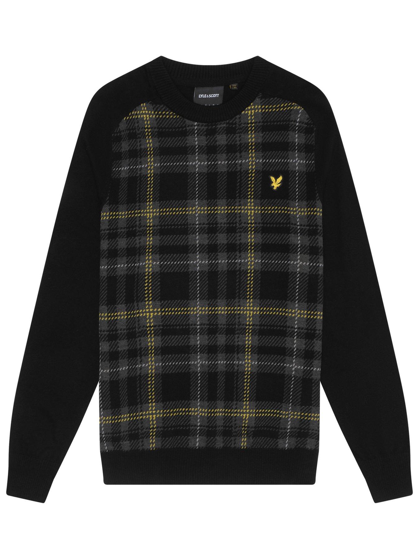 Lyle Scott Lyle Scott Tartan Knitted Jumper Black Very Ireland