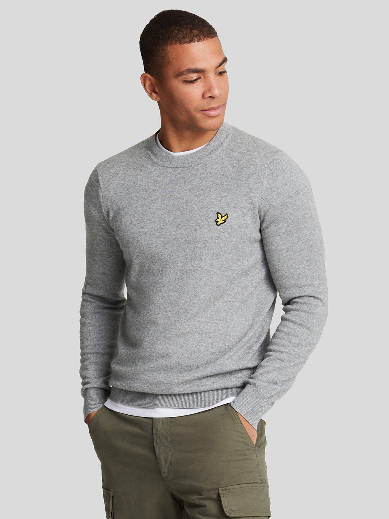 lyle-scott-lyle-amp-scott-cotton-merino-crew-knitted-jumper-grey