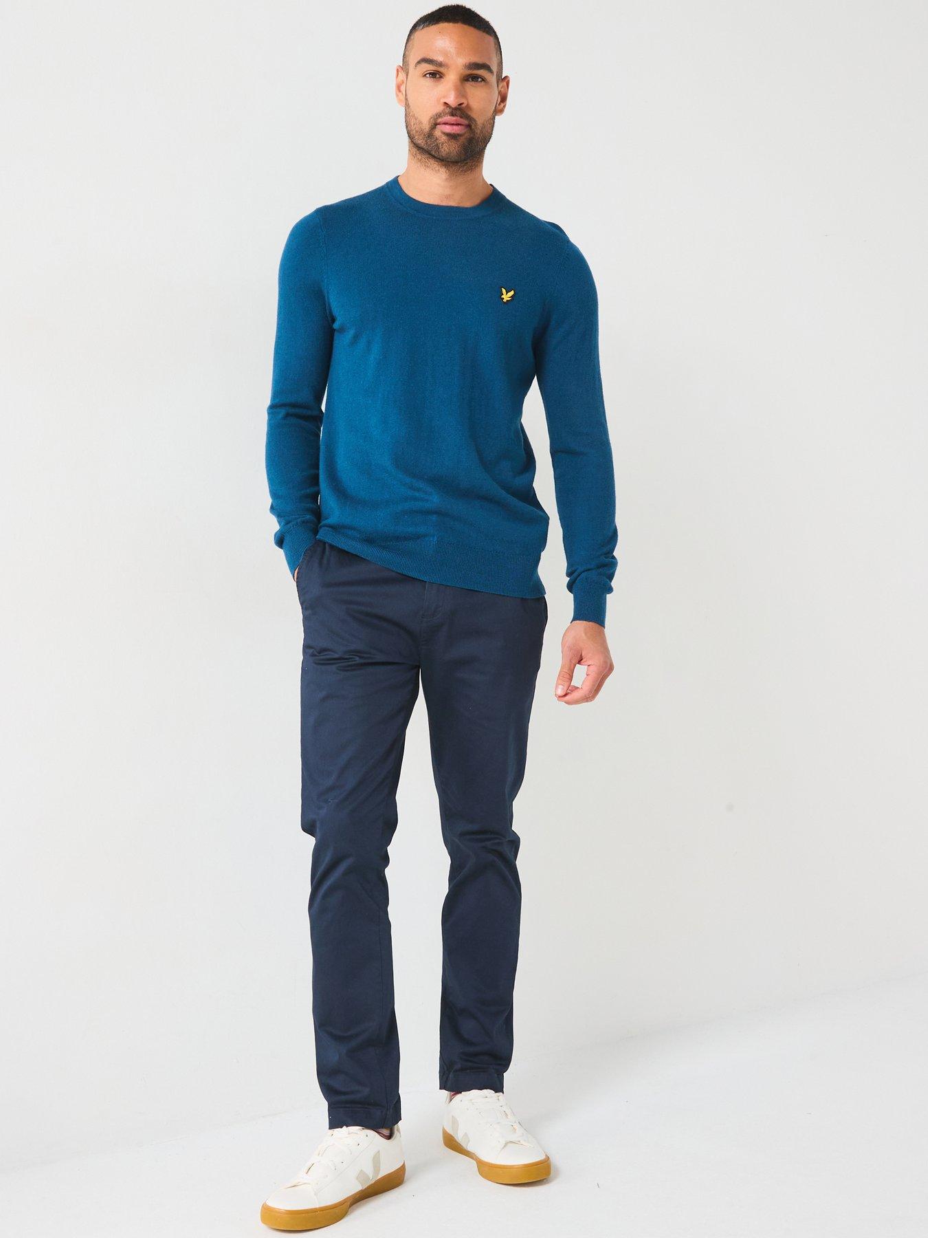 lyle-scott-cotton-merino-crew-knitted-jumper-dark-greenback