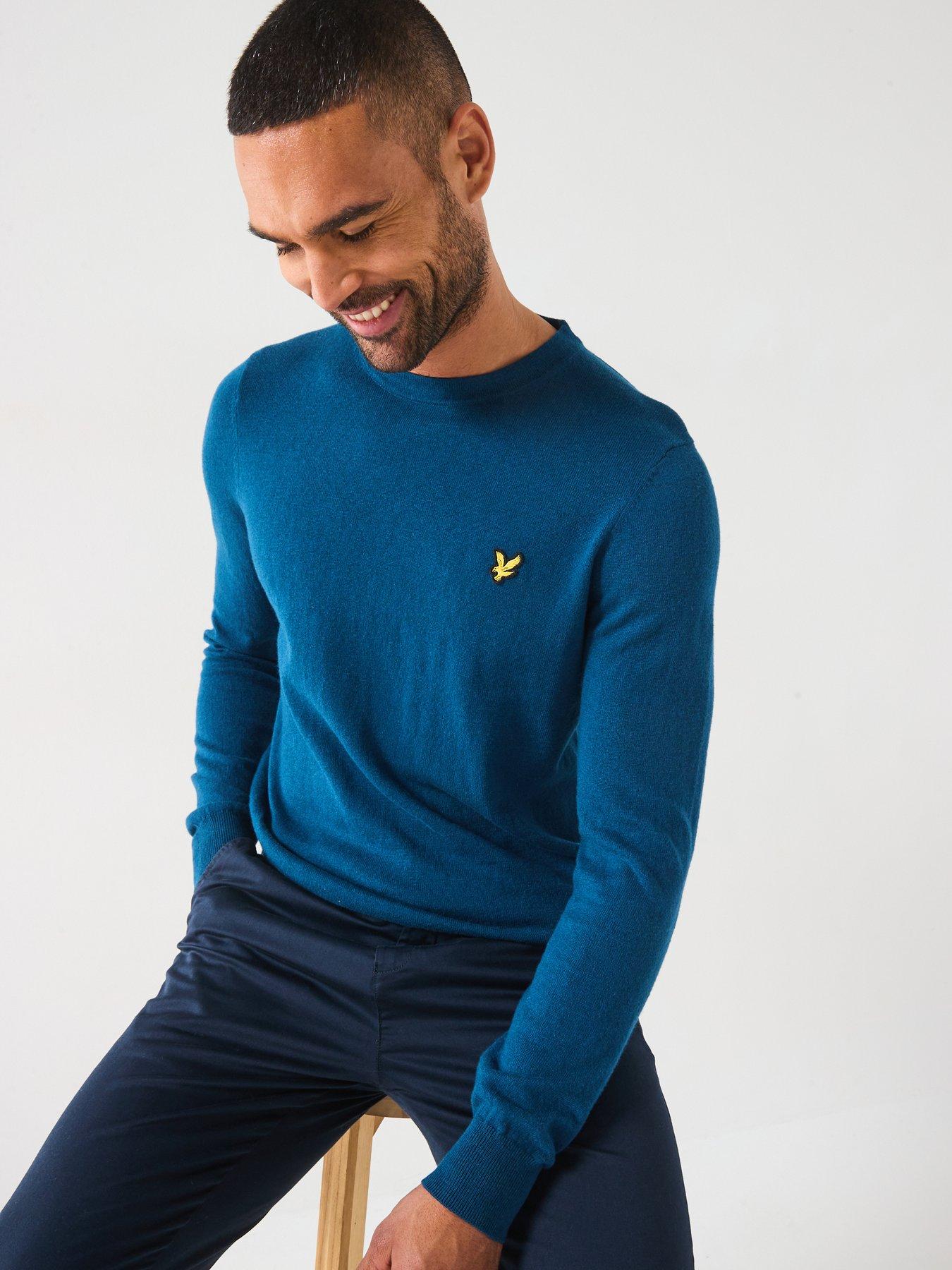 lyle-scott-cotton-merino-crew-knitted-jumper-dark-greendetail