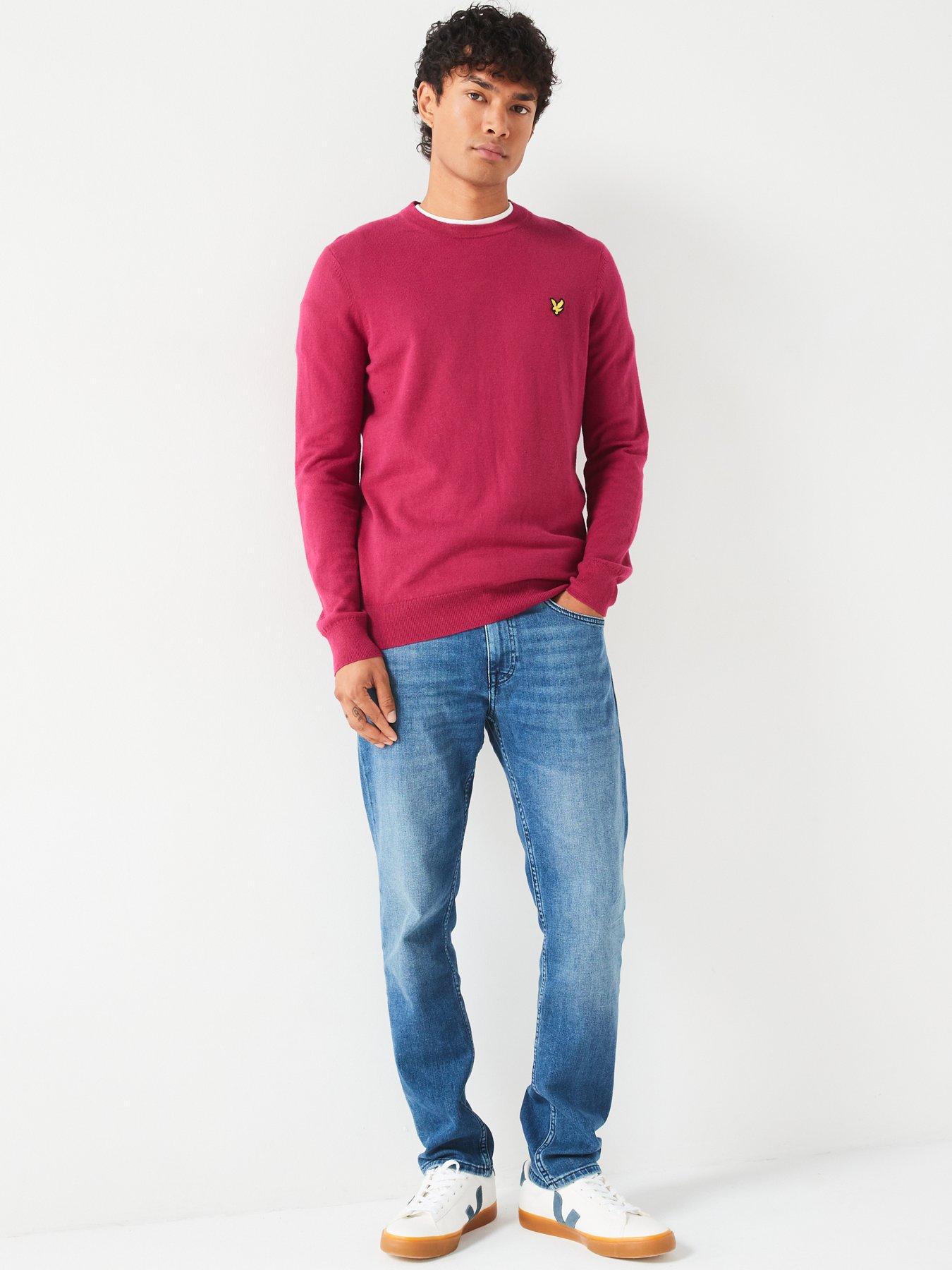 lyle-scott-lyle-amp-scott-cotton-merino-crew-knitted-jumper-redback