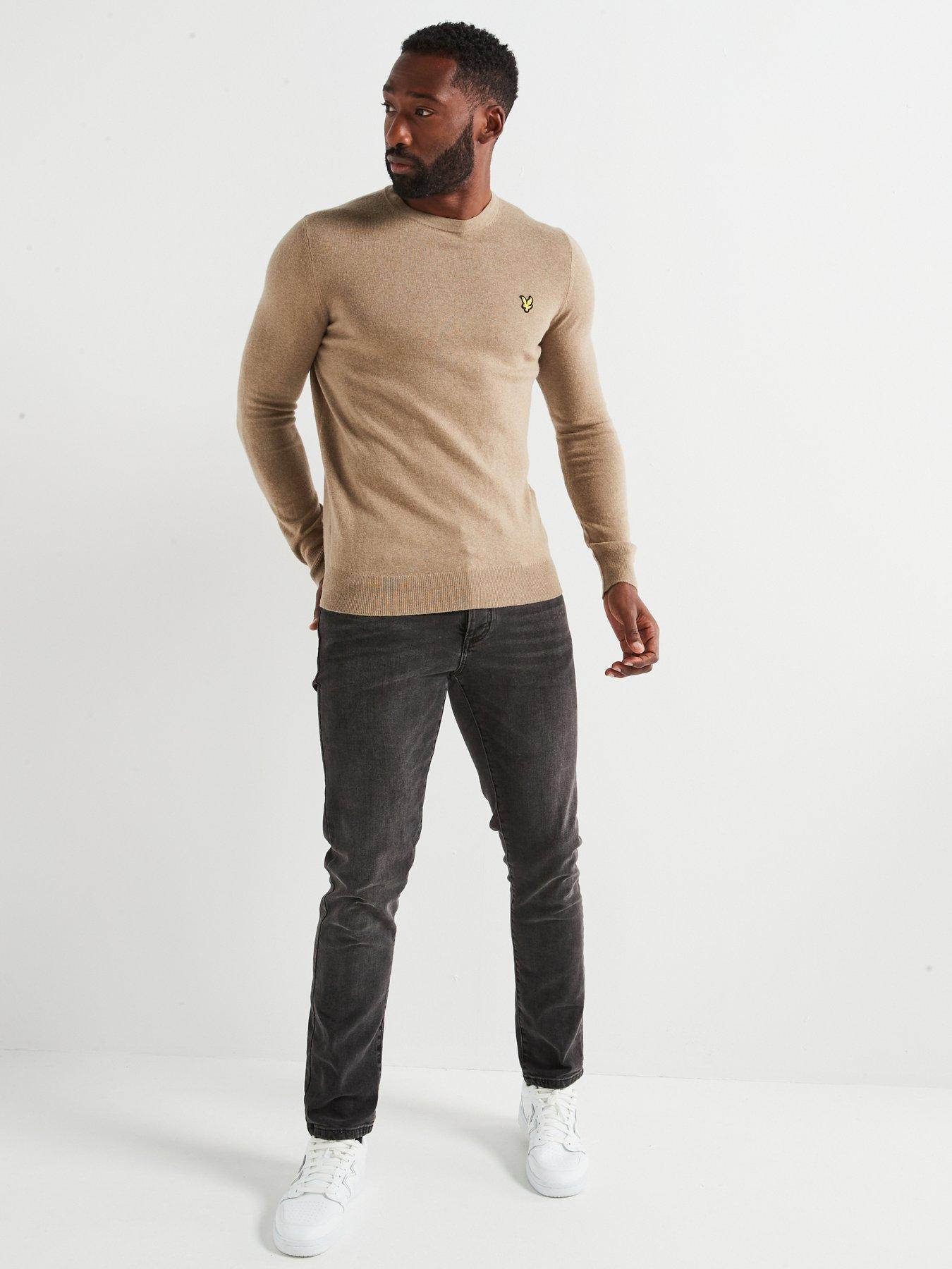 lyle-scott-cotton-merino-crew-knitted-jumper-beigeback