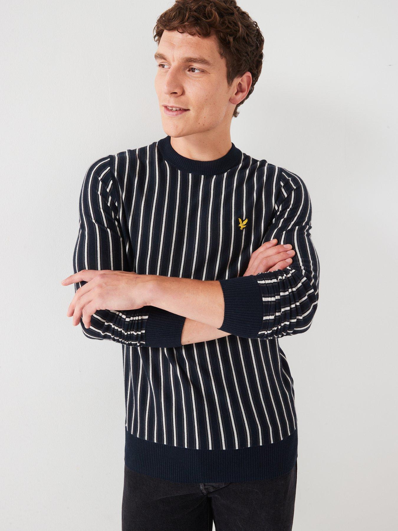 lyle-scott-lyle-amp-scott-vertical-stripe-crew-knitted-jumper-navy