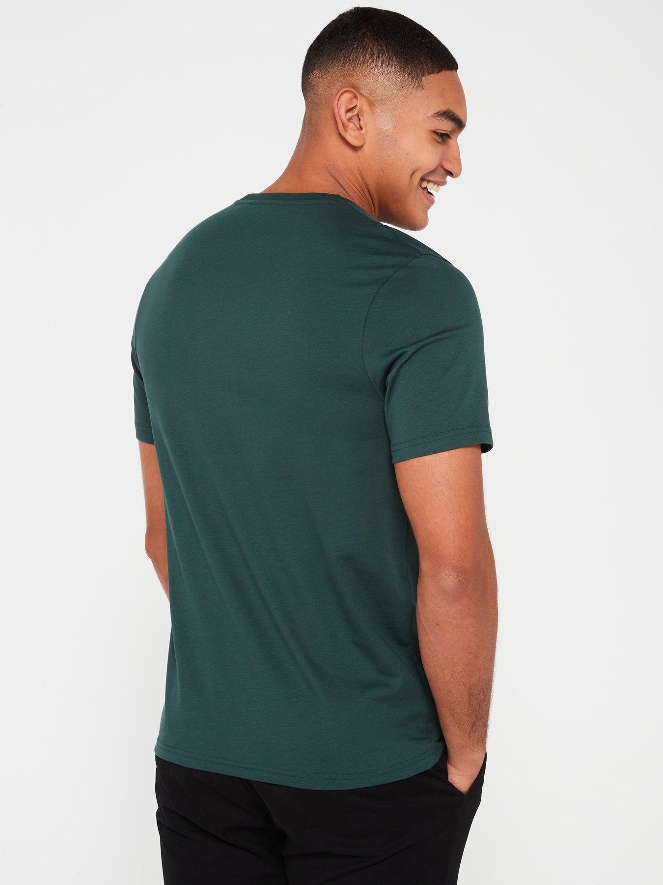 lyle-scott-lyle-amp-scott-short-sleeve-regular-fit-plain-t-shirt-dark-greenstillFront