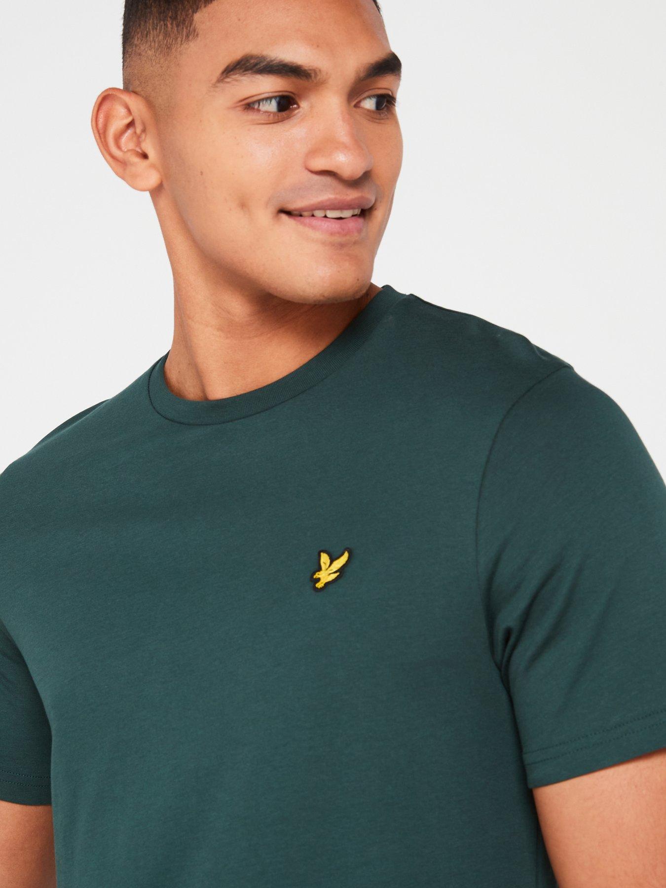 lyle-scott-lyle-amp-scott-short-sleeve-regular-fit-plain-t-shirt-dark-greenoutfit