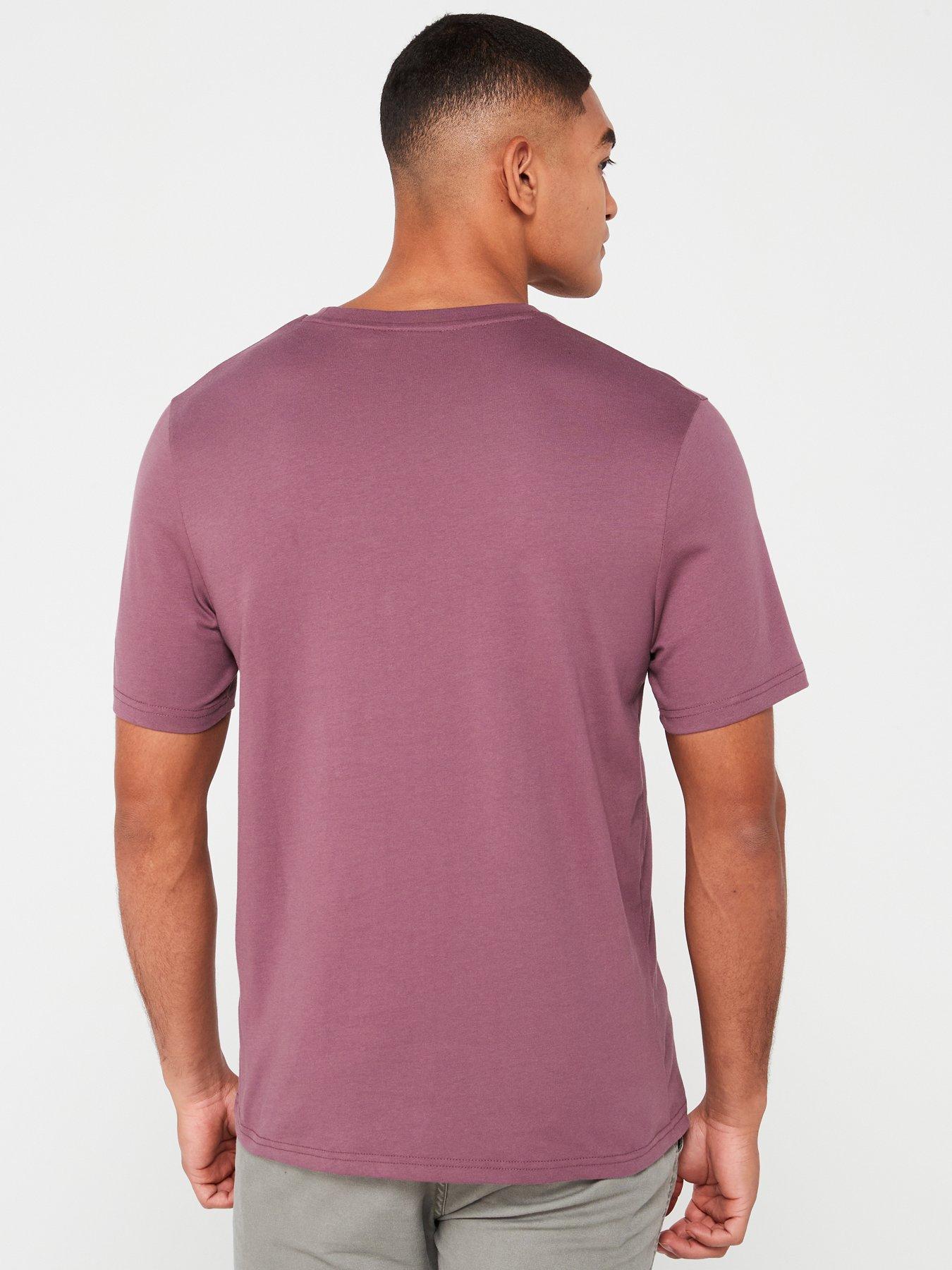 lyle-scott-lyle-amp-scott-short-sleeve-regular-fit-plain-t-shirt-purplestillFront