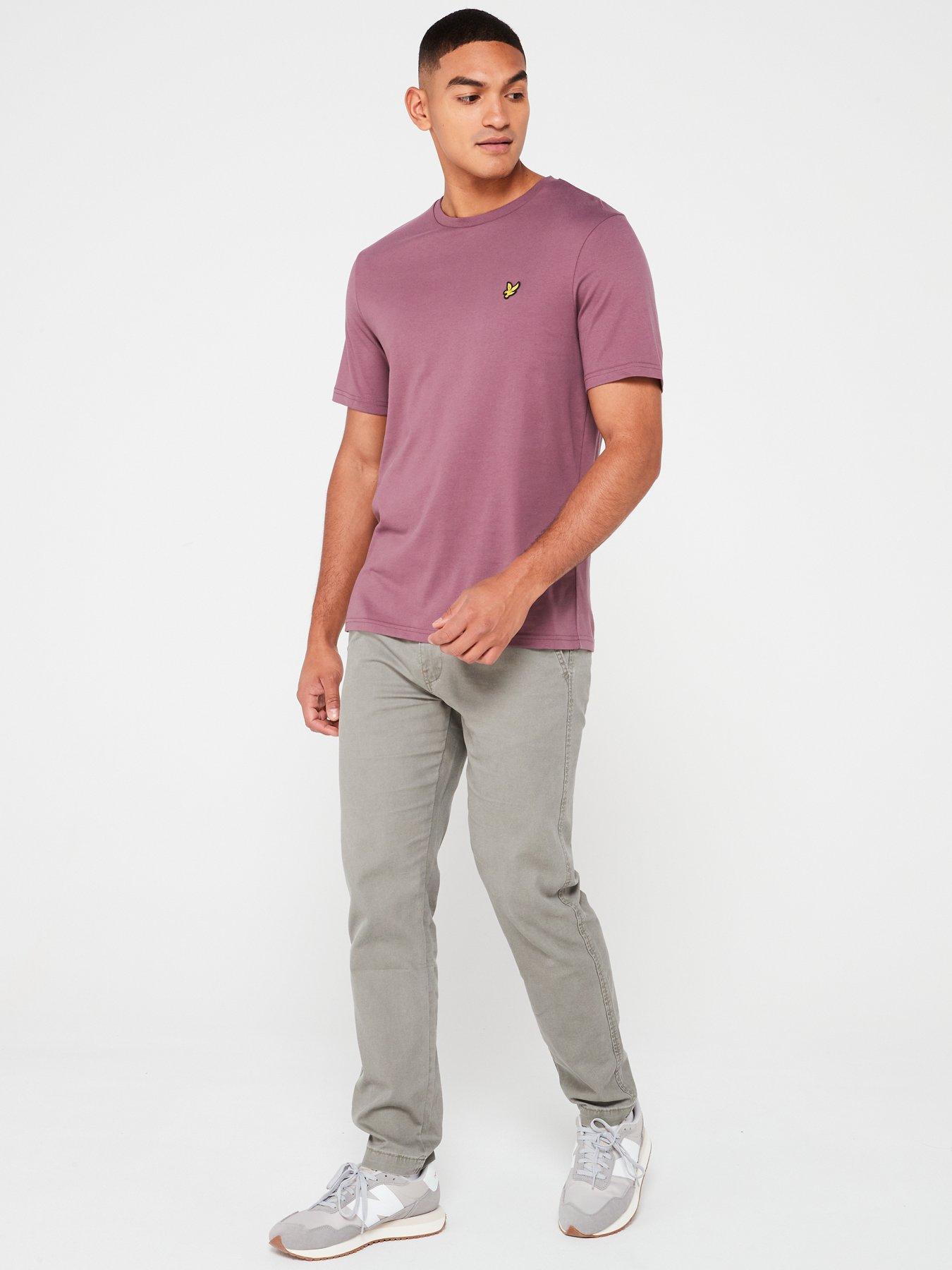 lyle-scott-lyle-amp-scott-short-sleeve-regular-fit-plain-t-shirt-purpleback