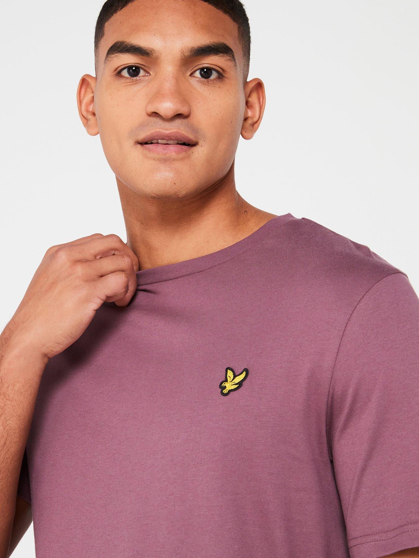 lyle-scott-lyle-amp-scott-short-sleeve-regular-fit-plain-t-shirt-purpleoutfit