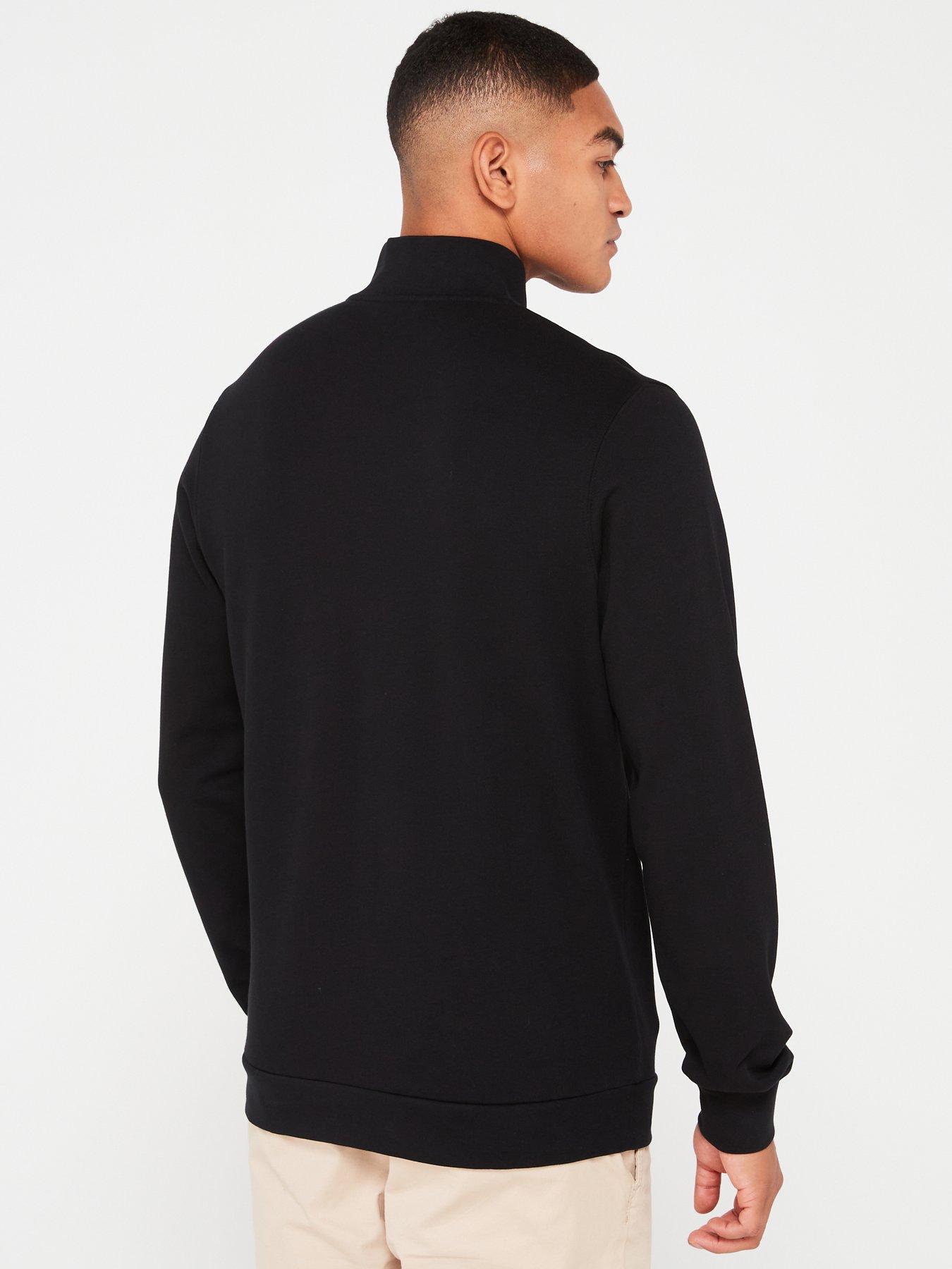 lyle-scott-lyle-amp-scott-loopback-quarter-zip-sweat-top-blackstillFront