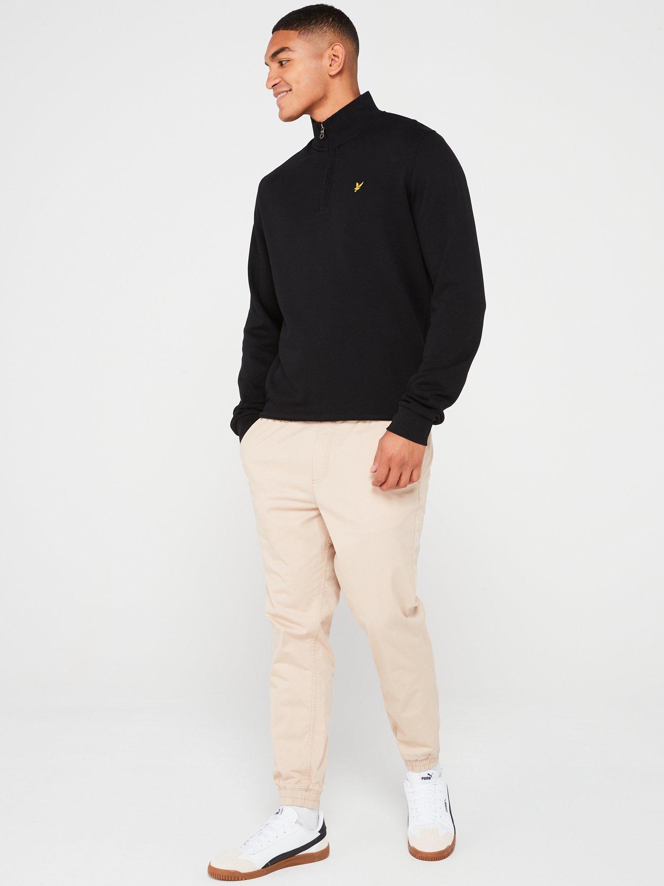 lyle-scott-lyle-amp-scott-loopback-quarter-zip-sweat-top-blackback