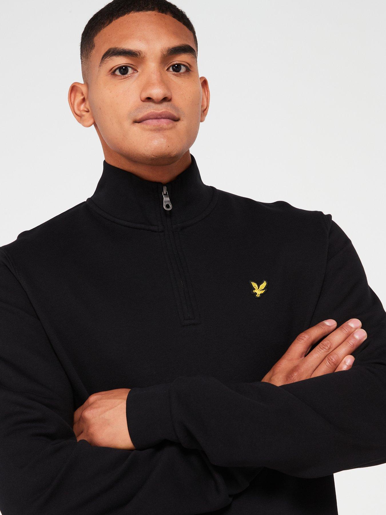 lyle-scott-lyle-amp-scott-loopback-quarter-zip-sweat-top-blackoutfit