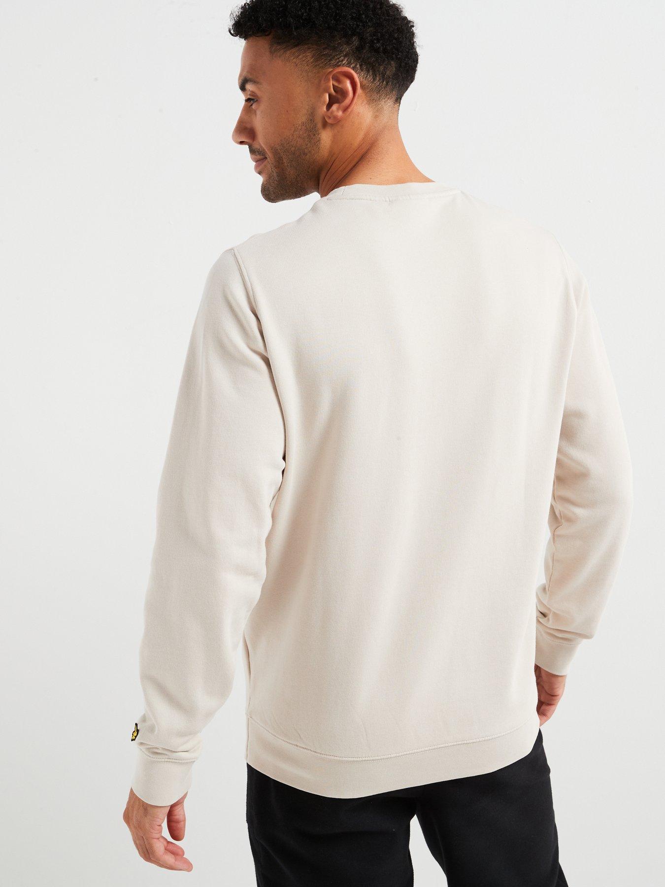 Lyle Scott Stamp Logo Crew Neck Sweat Top Off White