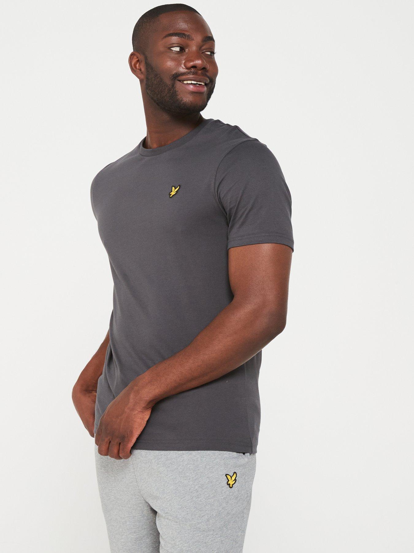 lyle-scott-lyle-amp-scott-short-sleeve-regular-fit-plain-t-shirt-dark-grey