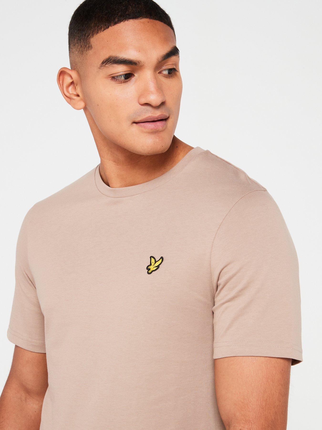 lyle-scott-lyle-amp-scott-short-sleeve-regular-fit-plain-t-shirt-beigeoutfit