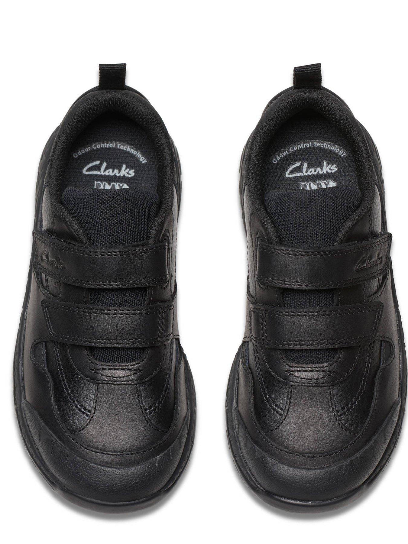 Image 4 of 6 of Clarks Kids Steggy2 Pace Dino Leather Shoe - Black