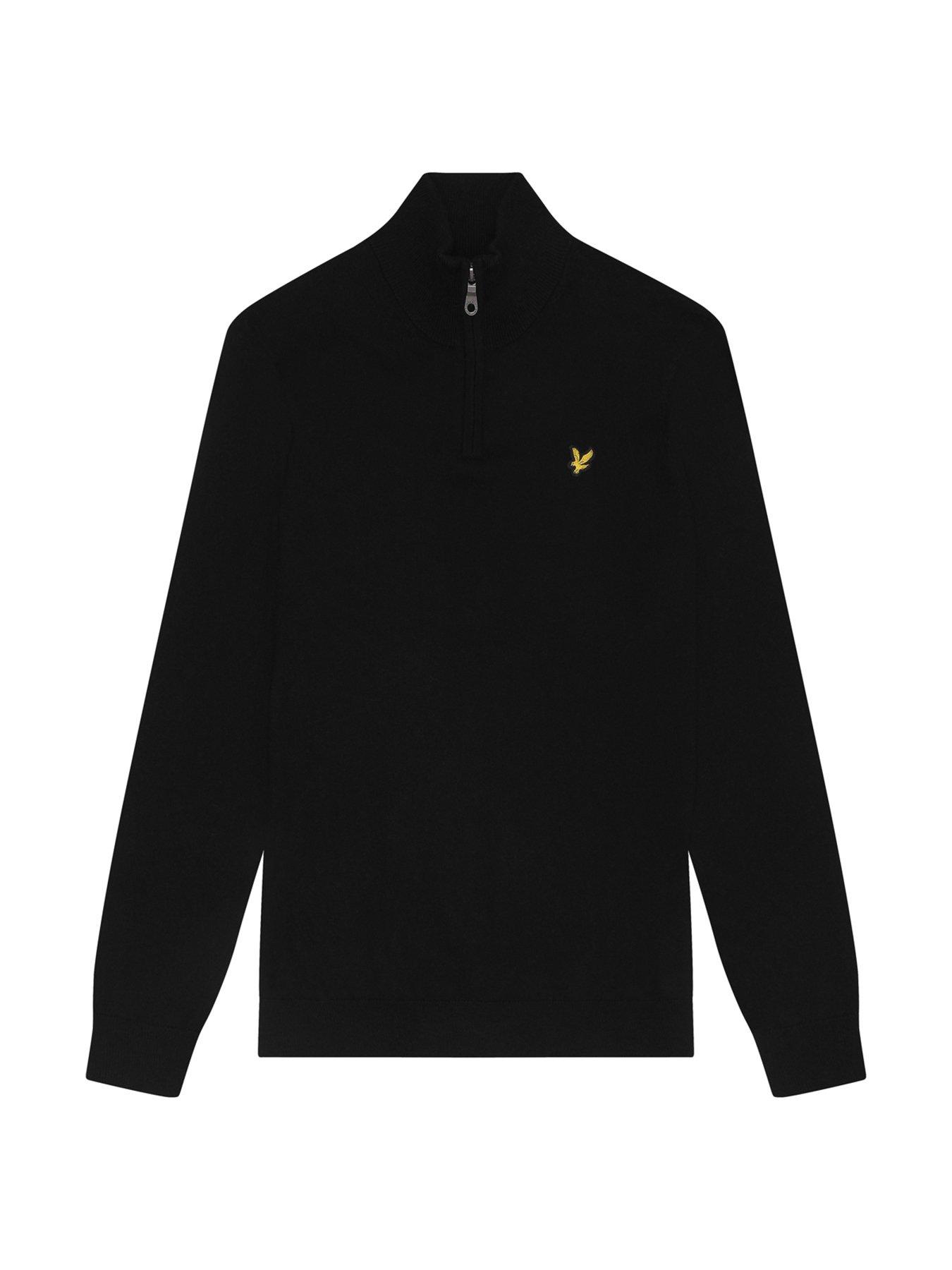 lyle-scott-lyle-amp-scott-cotton-merino-quarter-zip-knitted-jumper-blackdetail