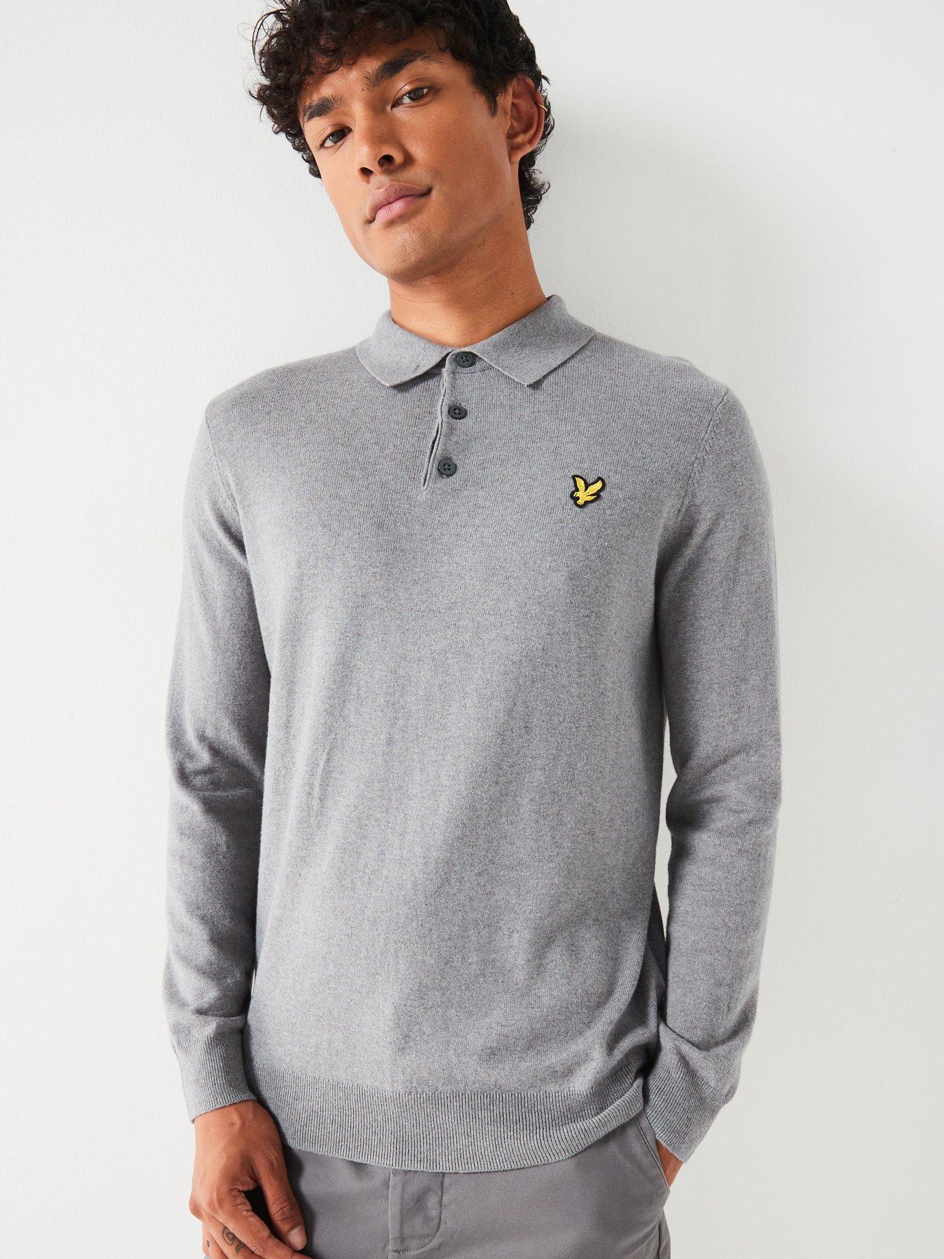 Lyle and scott long sleeve men's polo shirt best sale