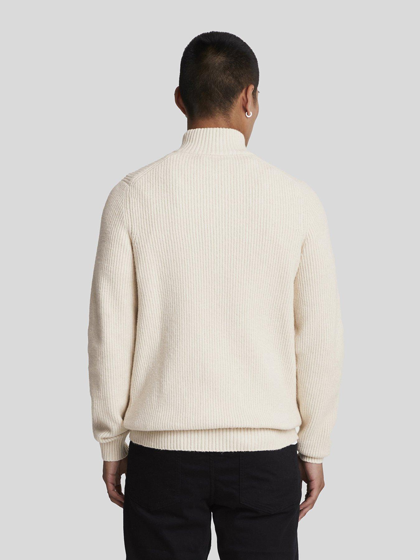 lyle-scott-lyle-amp-scott-shaker-stitch-quarter-zip-knitted-jumper-off-whitestillFront