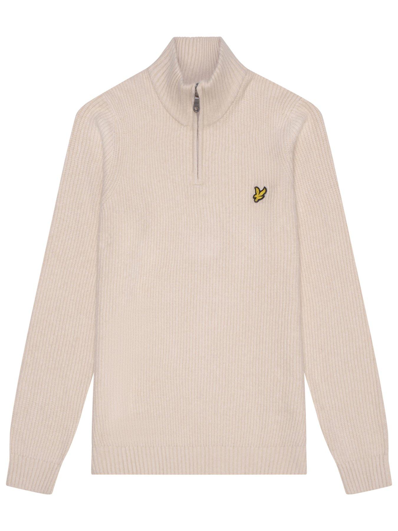 lyle-scott-lyle-amp-scott-shaker-stitch-quarter-zip-knitted-jumper-off-whitedetail