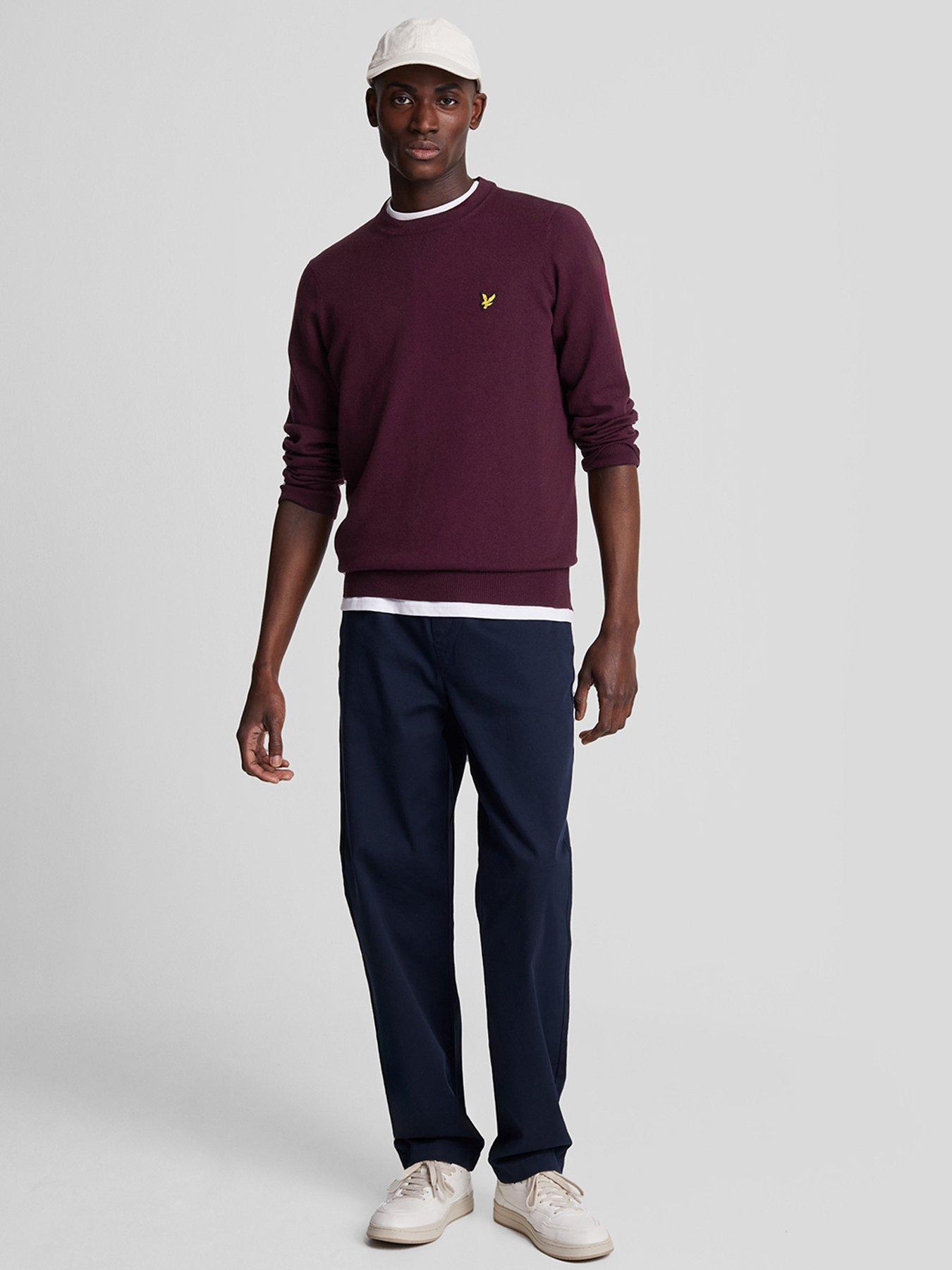 lyle-scott-lyle-amp-scott-cotton-merino-crew-knitted-jumper-dark-redback