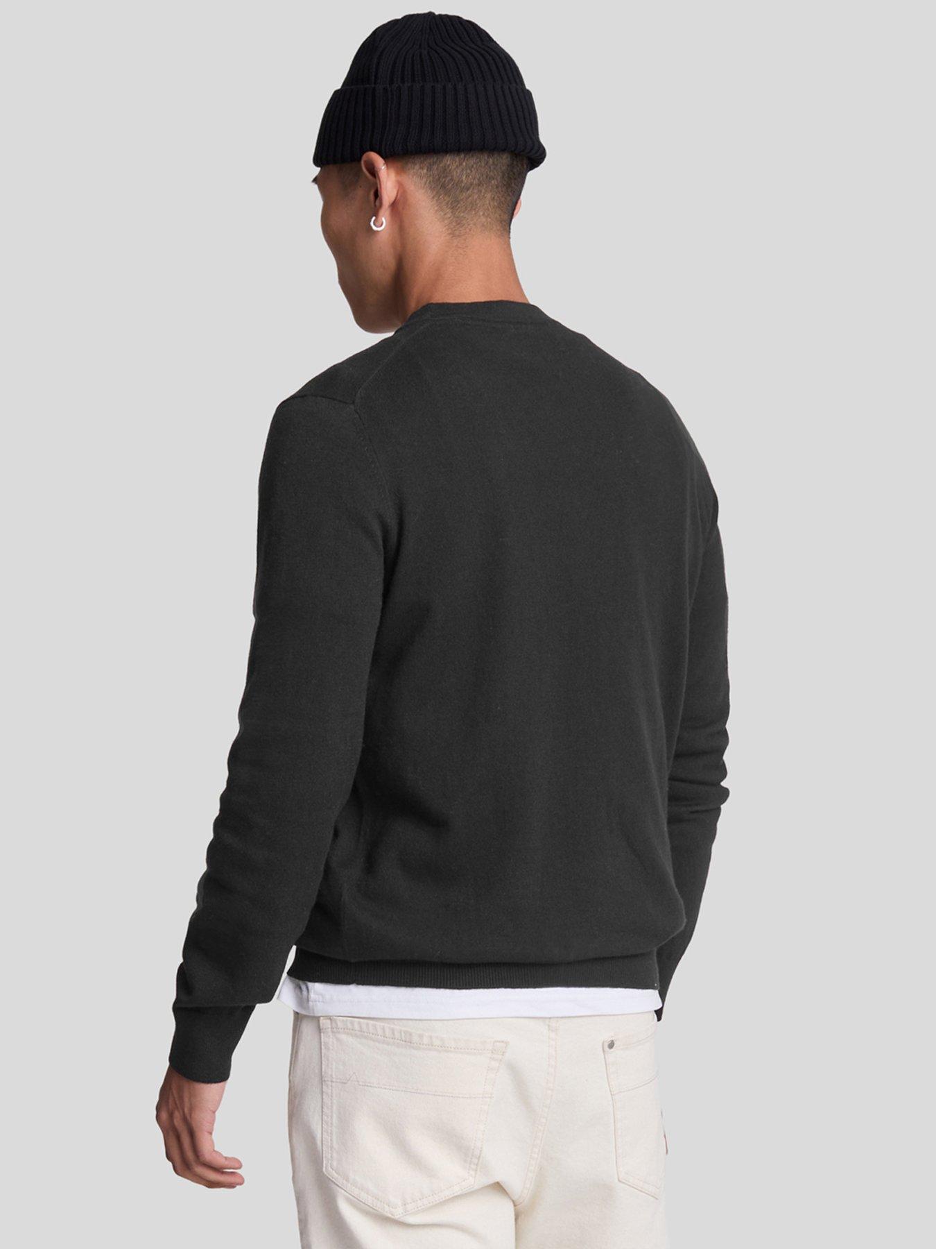 lyle-scott-lyle-amp-scott-cotton-merino-crew-knitted-jumper-blackstillFront