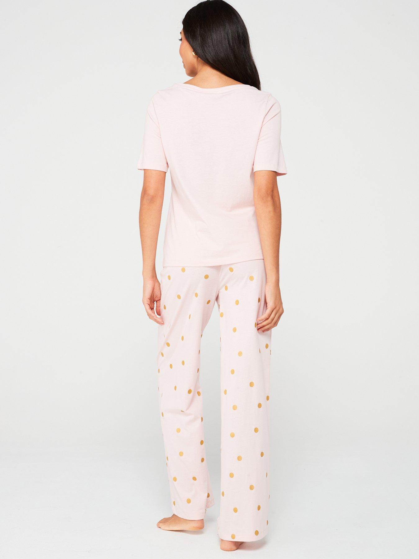 everyday-hen-party-short-sleeve-wide-leg-pyjama-set-pinkstillFront