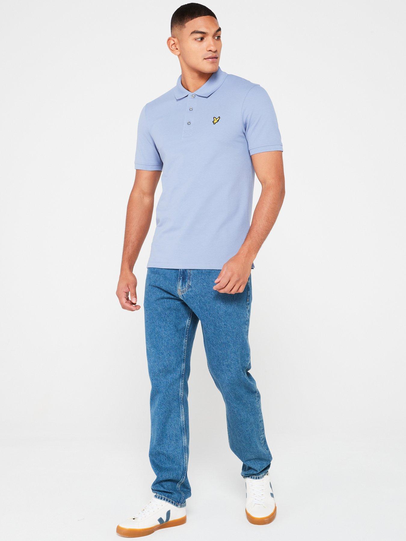 lyle-scott-lyle-amp-scott-short-sleeve-regular-fit-plain-polo-shirt-light-blueback