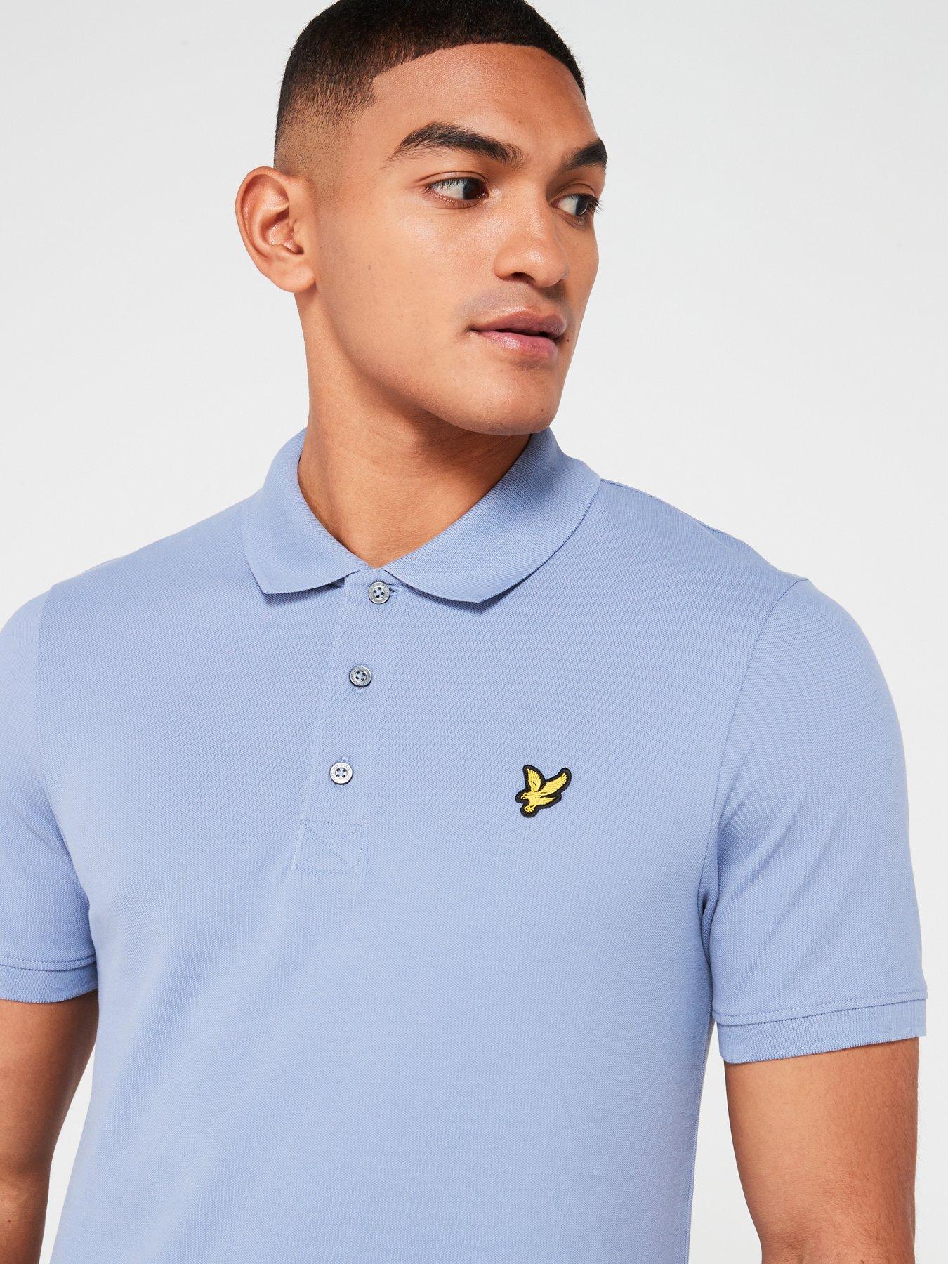 lyle-scott-lyle-amp-scott-short-sleeve-regular-fit-plain-polo-shirt-light-blueoutfit