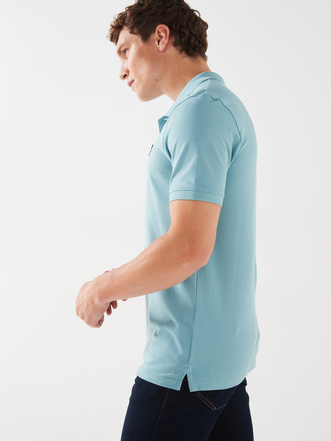 lyle-scott-lyle-amp-scott-short-sleeve-regular-fit-plain-polo-shirt-bluedetail