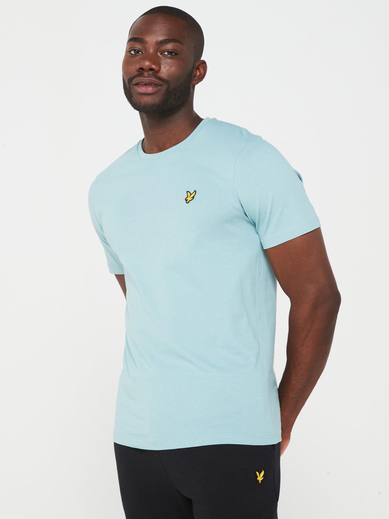 lyle-scott-lyle-amp-scott-short-sleeve-regular-fit-plain-t-shirt-blue