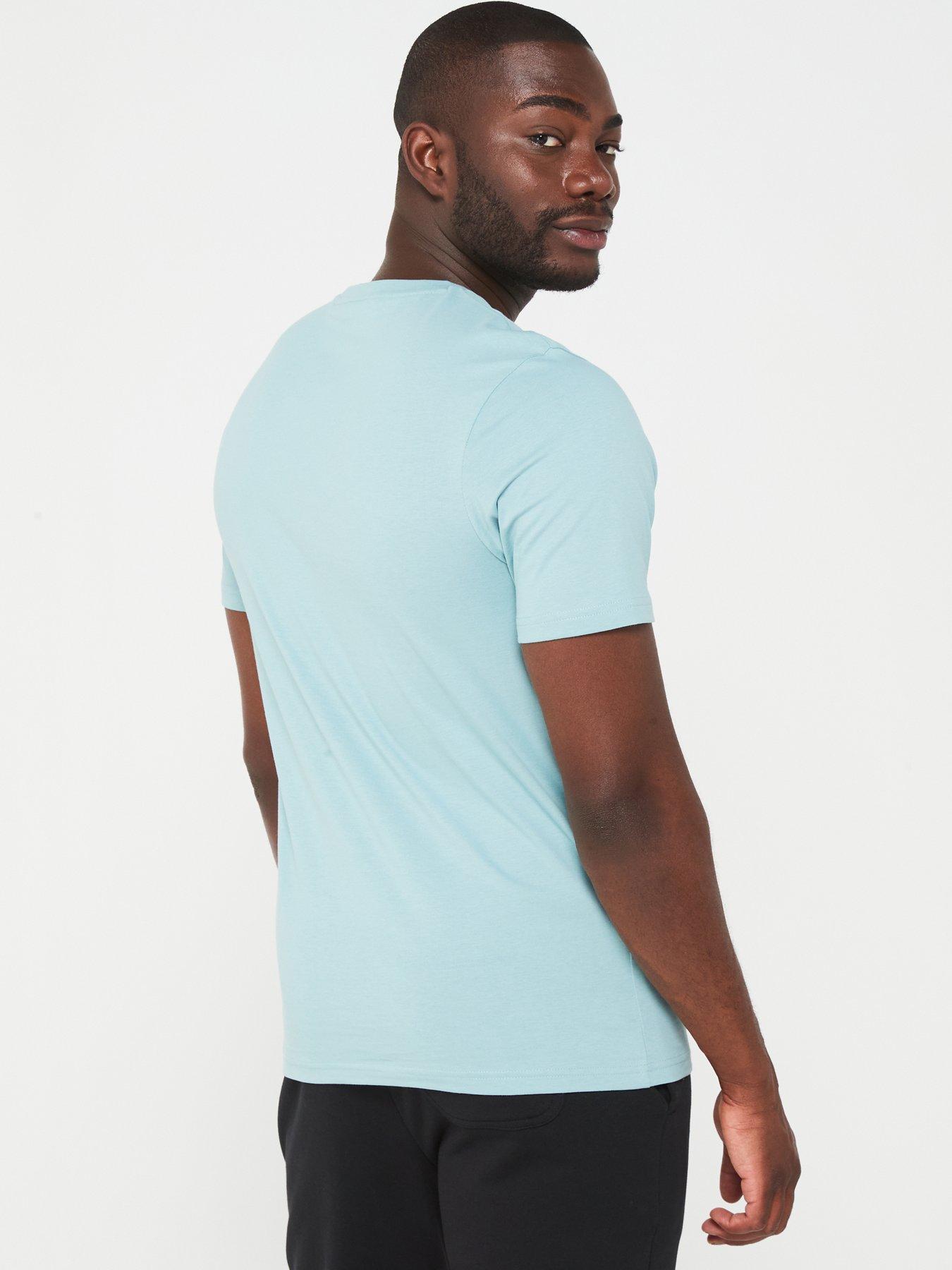 lyle-scott-lyle-amp-scott-short-sleeve-regular-fit-plain-t-shirt-bluestillFront