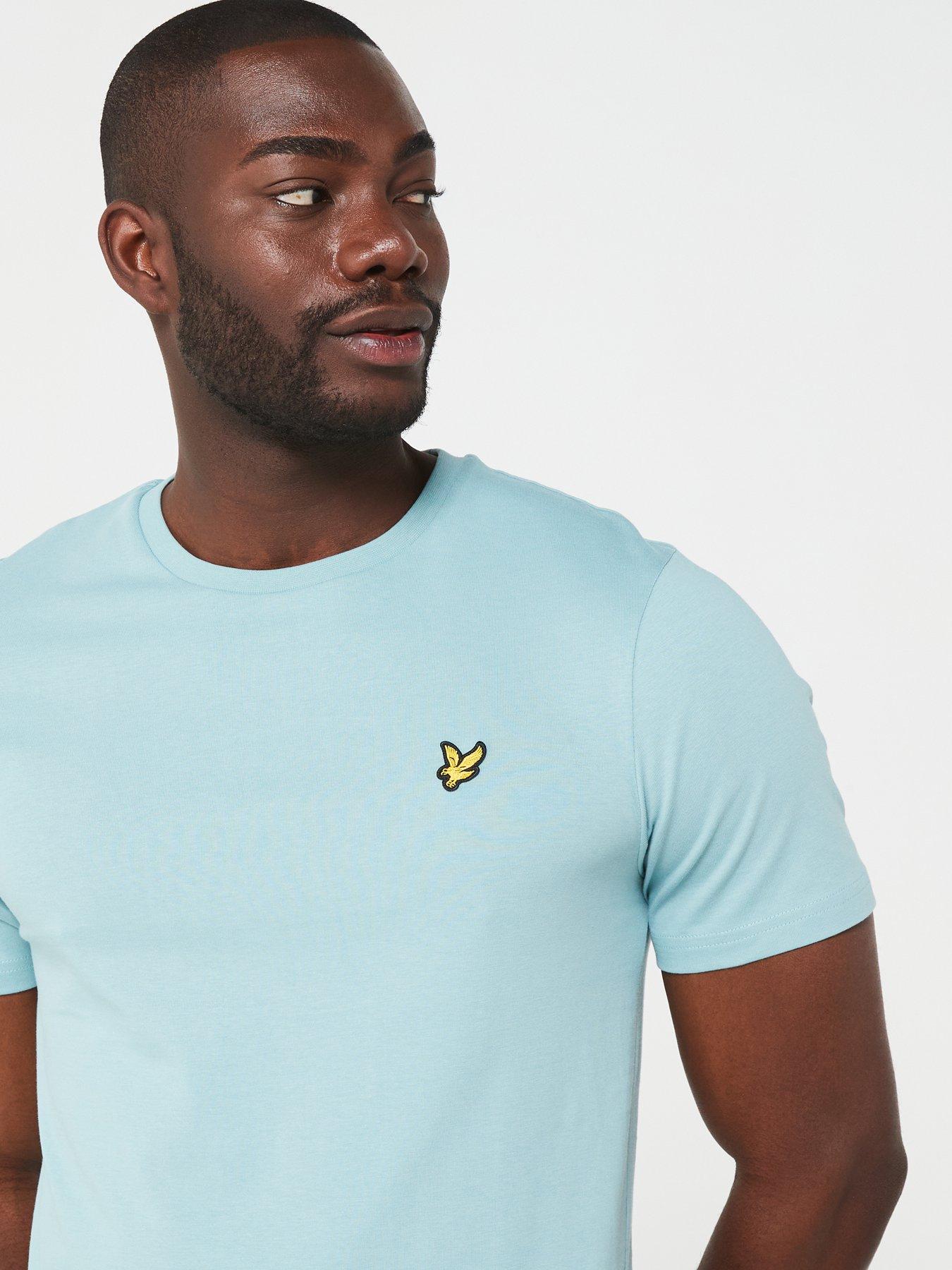 lyle-scott-lyle-amp-scott-short-sleeve-regular-fit-plain-t-shirt-blueoutfit