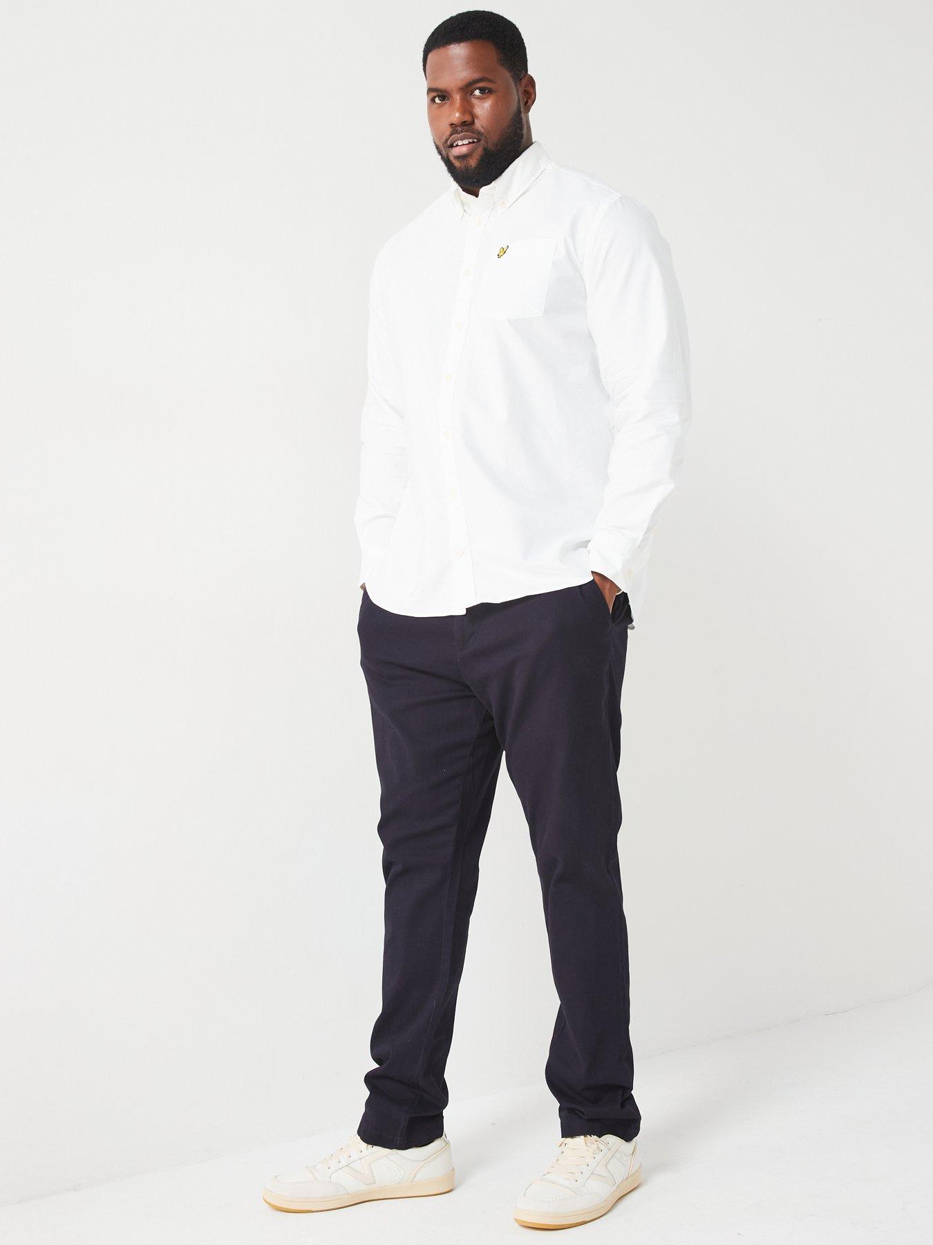 lyle-scott-lyle-amp-scott-big-amp-tall-long-sleeve-plain-oxford-shirt-whiteoutfit