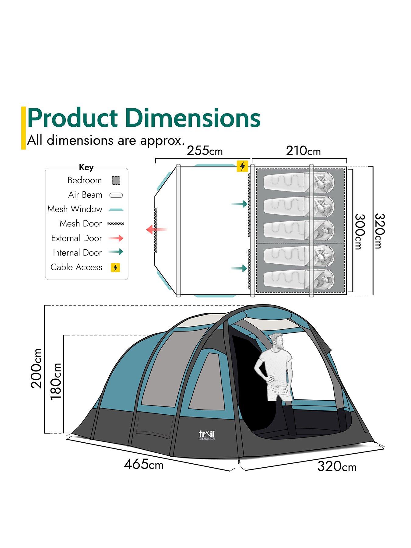 Image 2 of 7 of Trail Gidleigh 5 Man Inflatable Tent with Pump