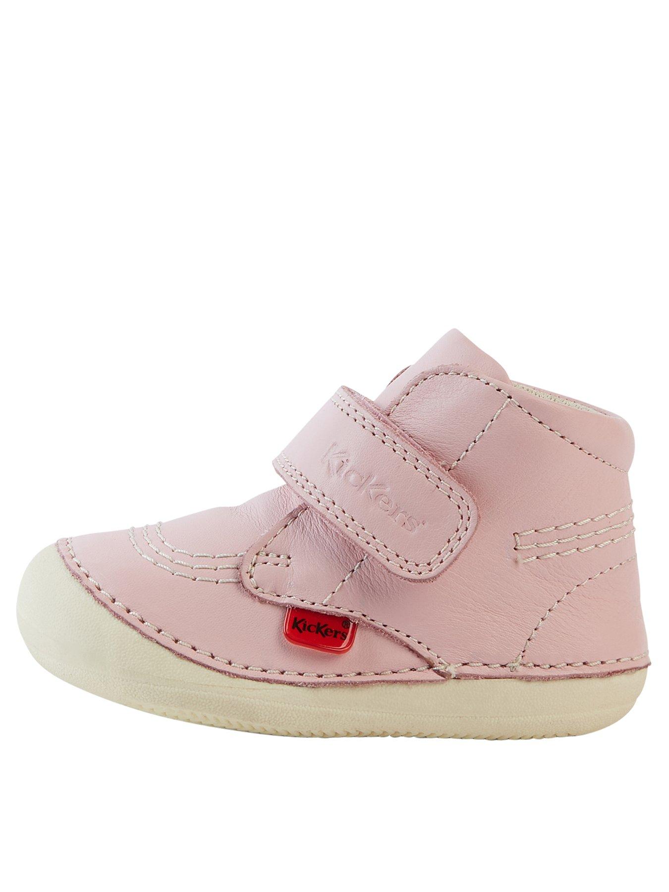 Image 1 of 5 of Kickers Softer Hi Baby Leather Boots - Pink