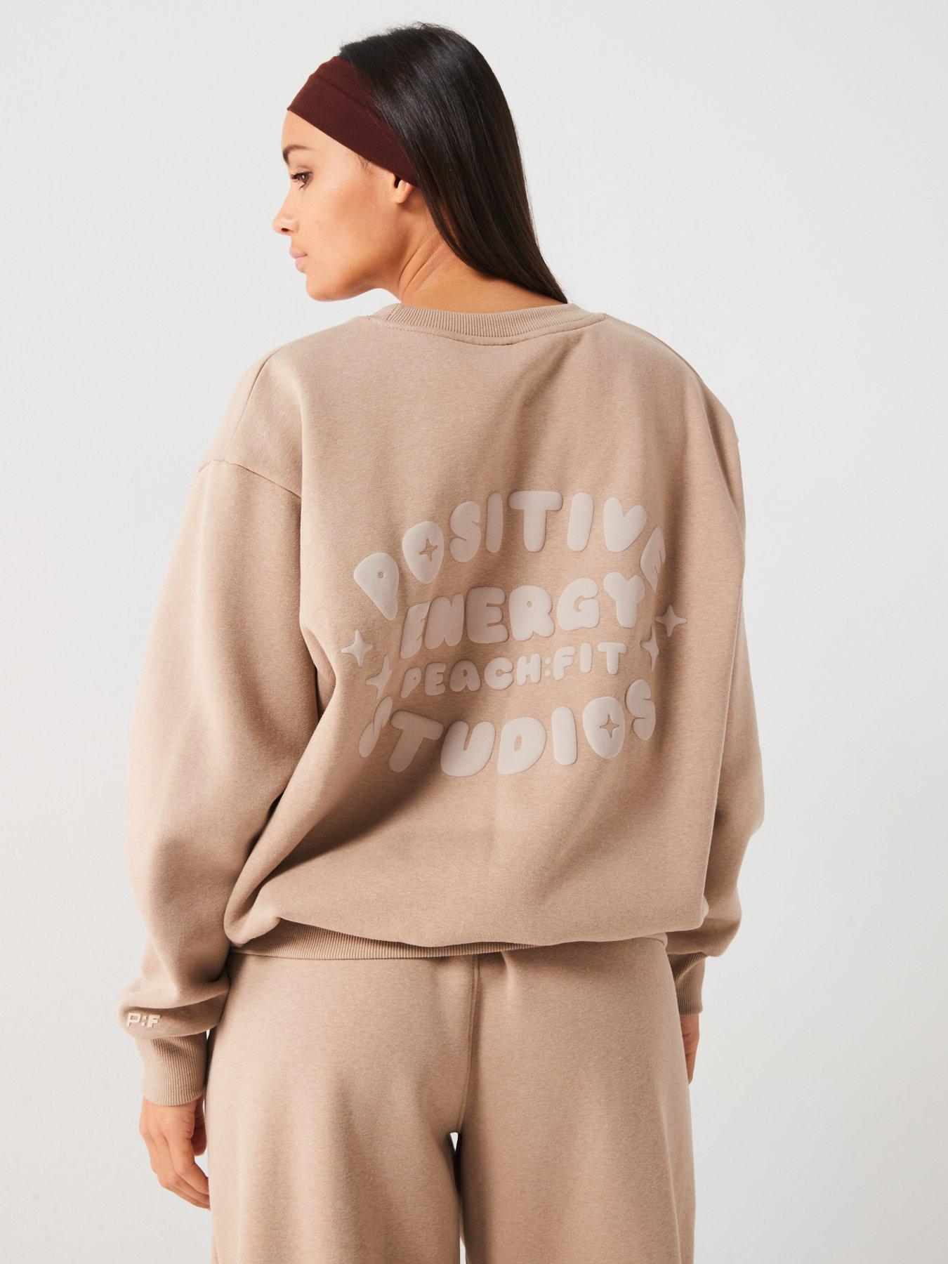 peach-fit-womens-positive-energy-oversized-sweatshirt-light-brownstillFront