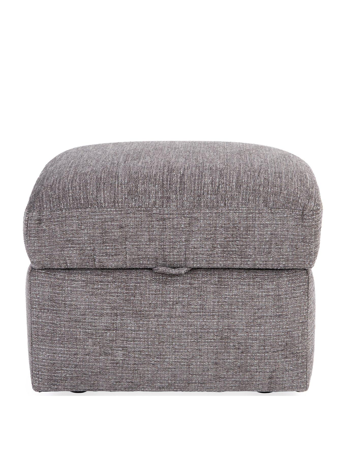 Image 2 of 7 of The Very Collection New Bailey Fabric&nbsp;Storage Footstool&nbsp;- FSC Certified