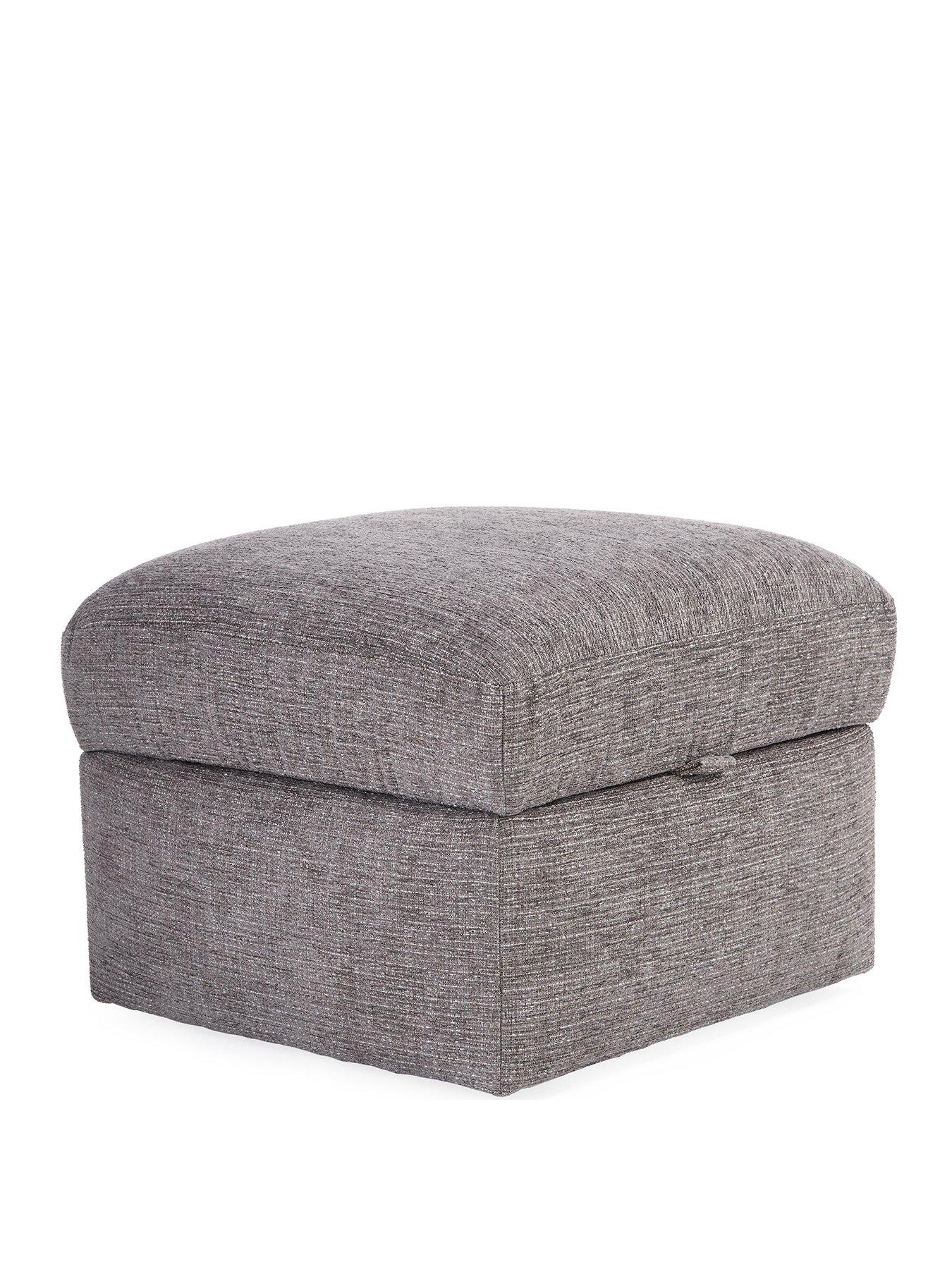 Image 3 of 7 of The Very Collection New Bailey Fabric&nbsp;Storage Footstool&nbsp;- FSC Certified