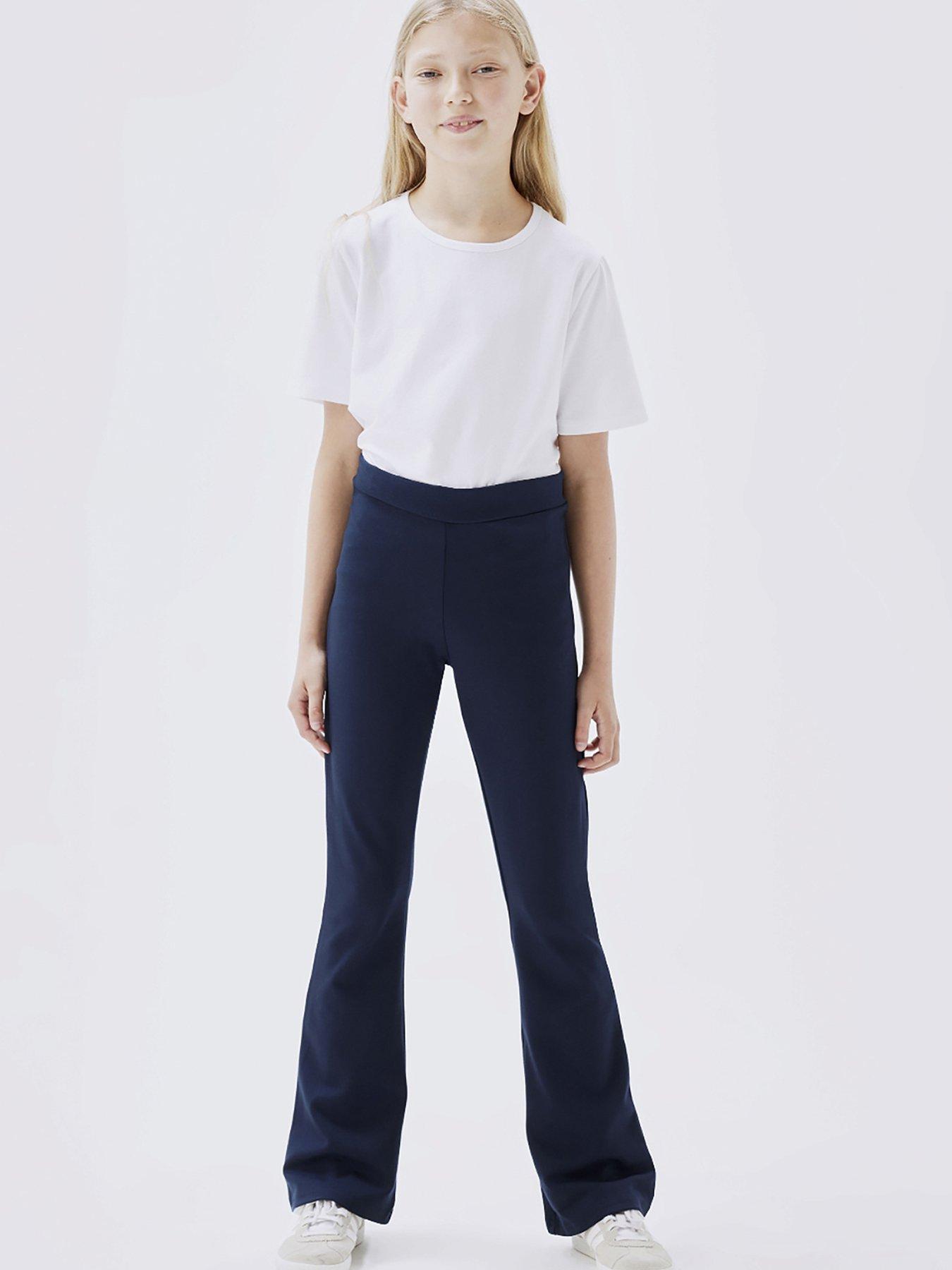 Image 1 of 4 of Name It Girls Flared Trousers - Dark Sapphire