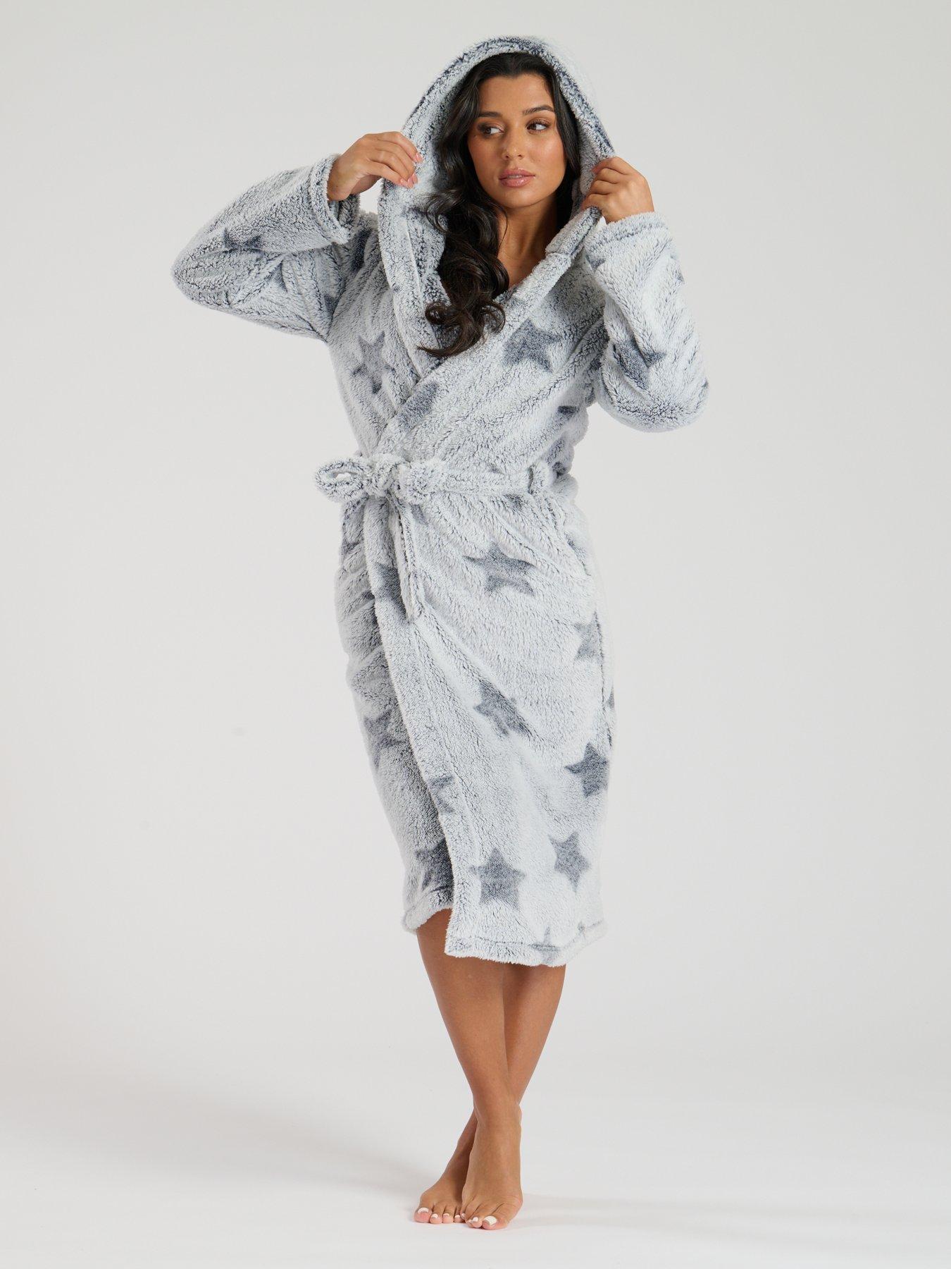 loungeable-loungeable-frosted-star-cut-sherpa-hooded-midi-robe-silverback